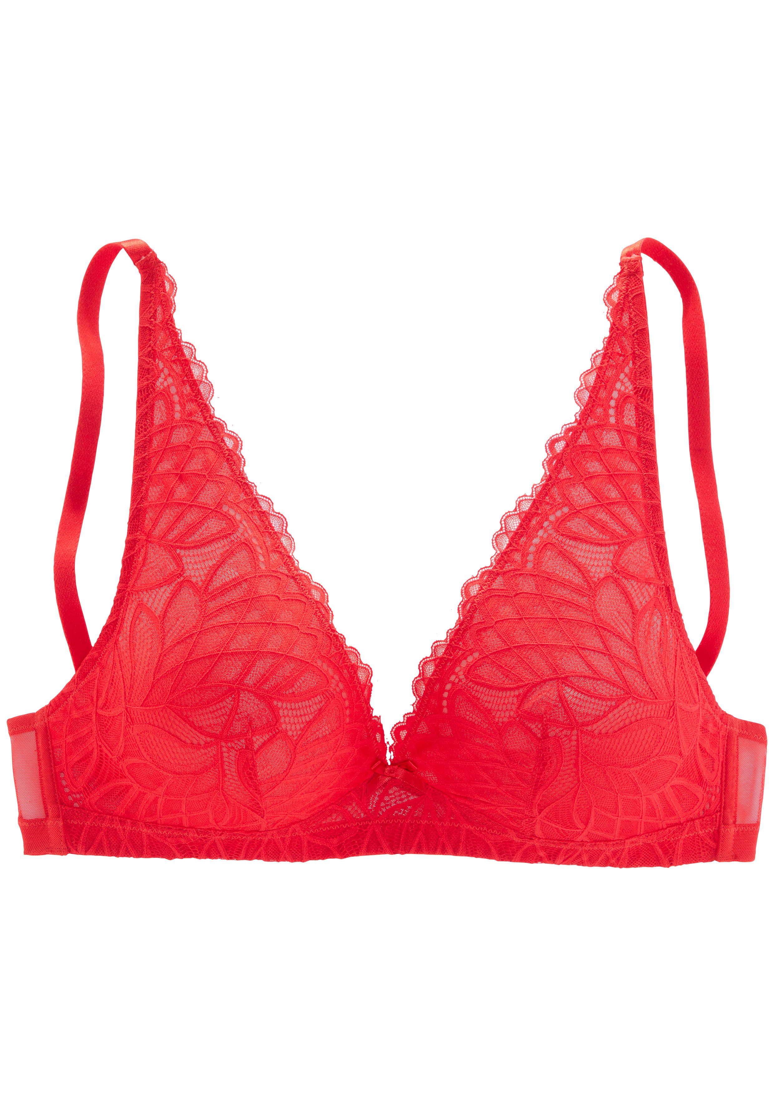 Lascana Bralette-bh Cara zonder beugel in edele high-apex ontwerp, sexy lingerie