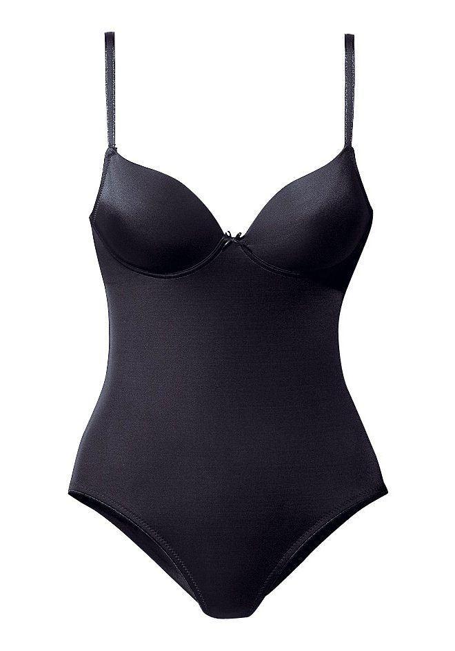 Lascana Push-up-body voor een prachtig decolleté van zijdeachtige microvezel, basisondergoed body's maat 85 B zwart