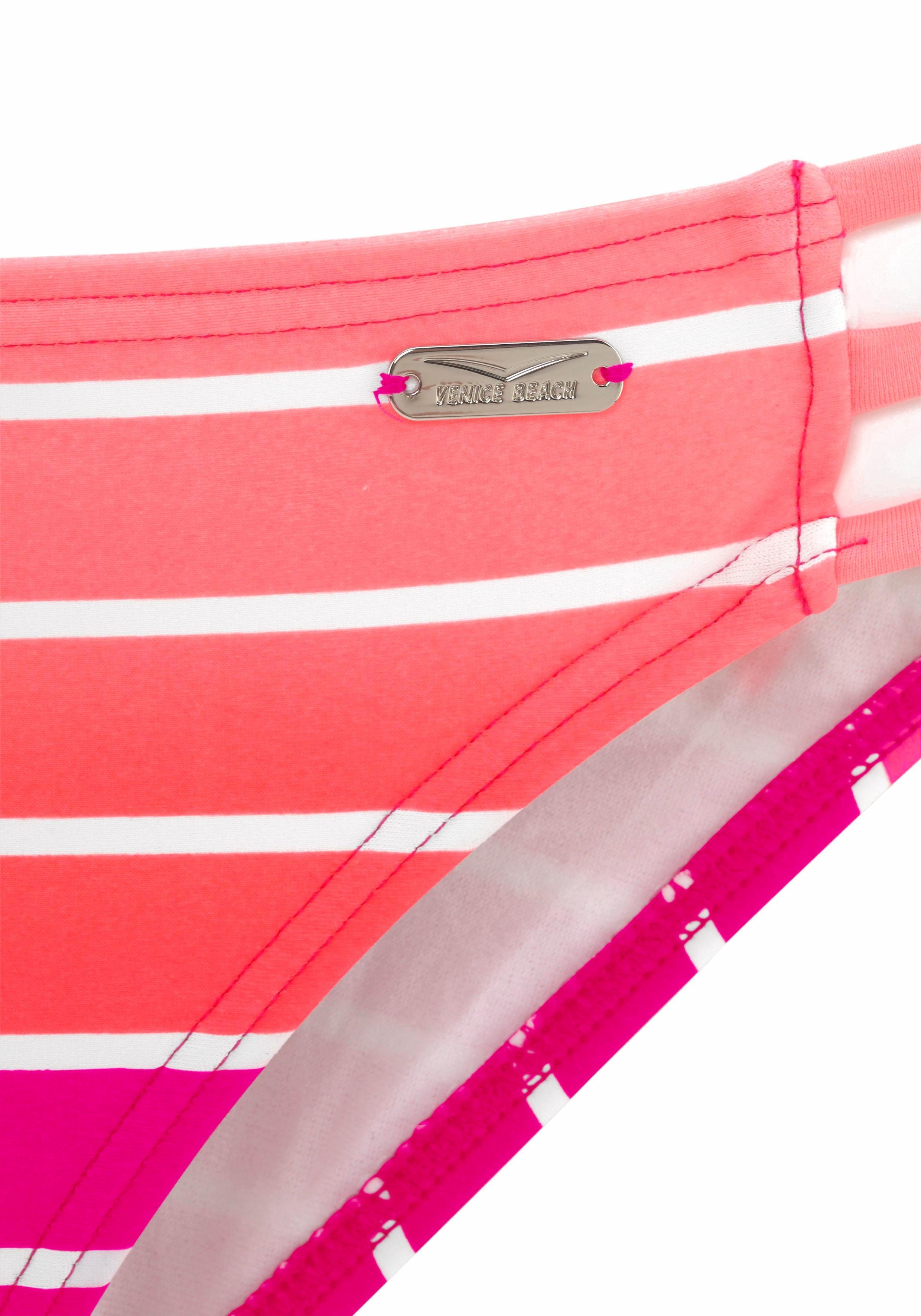 Venice Beach Beugelbikini in bandeaumodel in een trendy streep-look