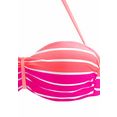 venice beach beugelbikini in bandeaumodel in een trendy streep-look roze