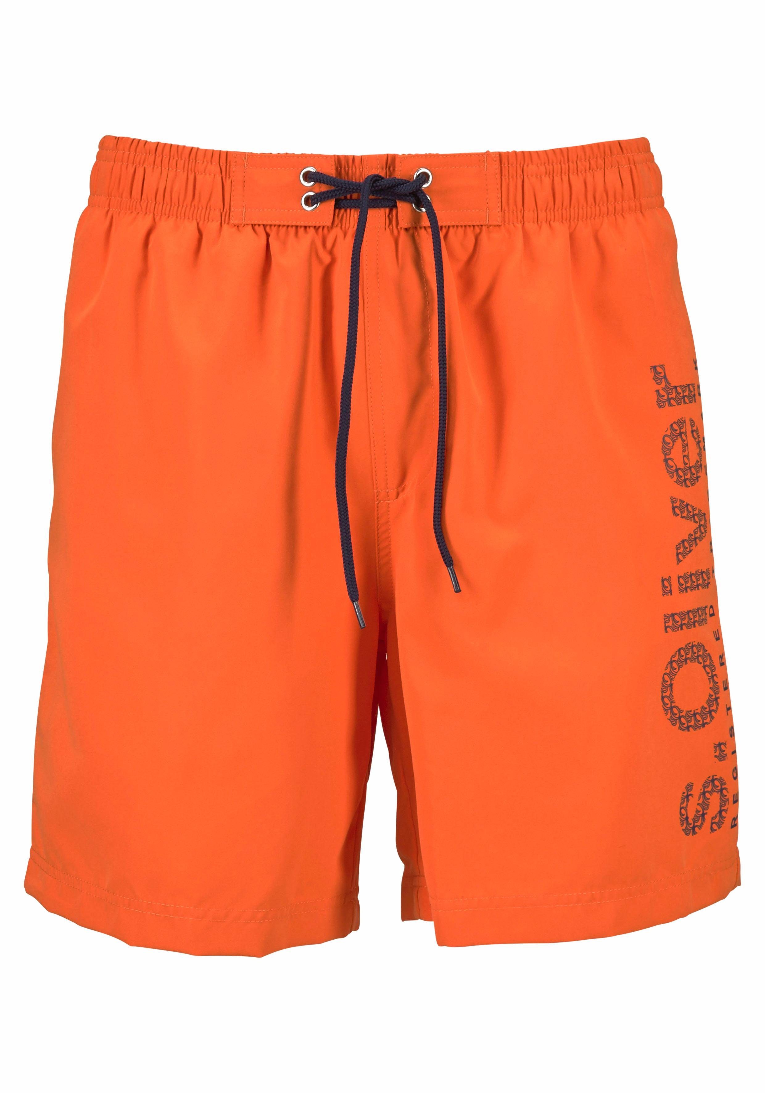 s.Oliver RED LABEL Beachwear Zwemshort met trendy logoprint