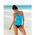 s.oliver red label beachwear beugeltankini met mooi printdesign blauw