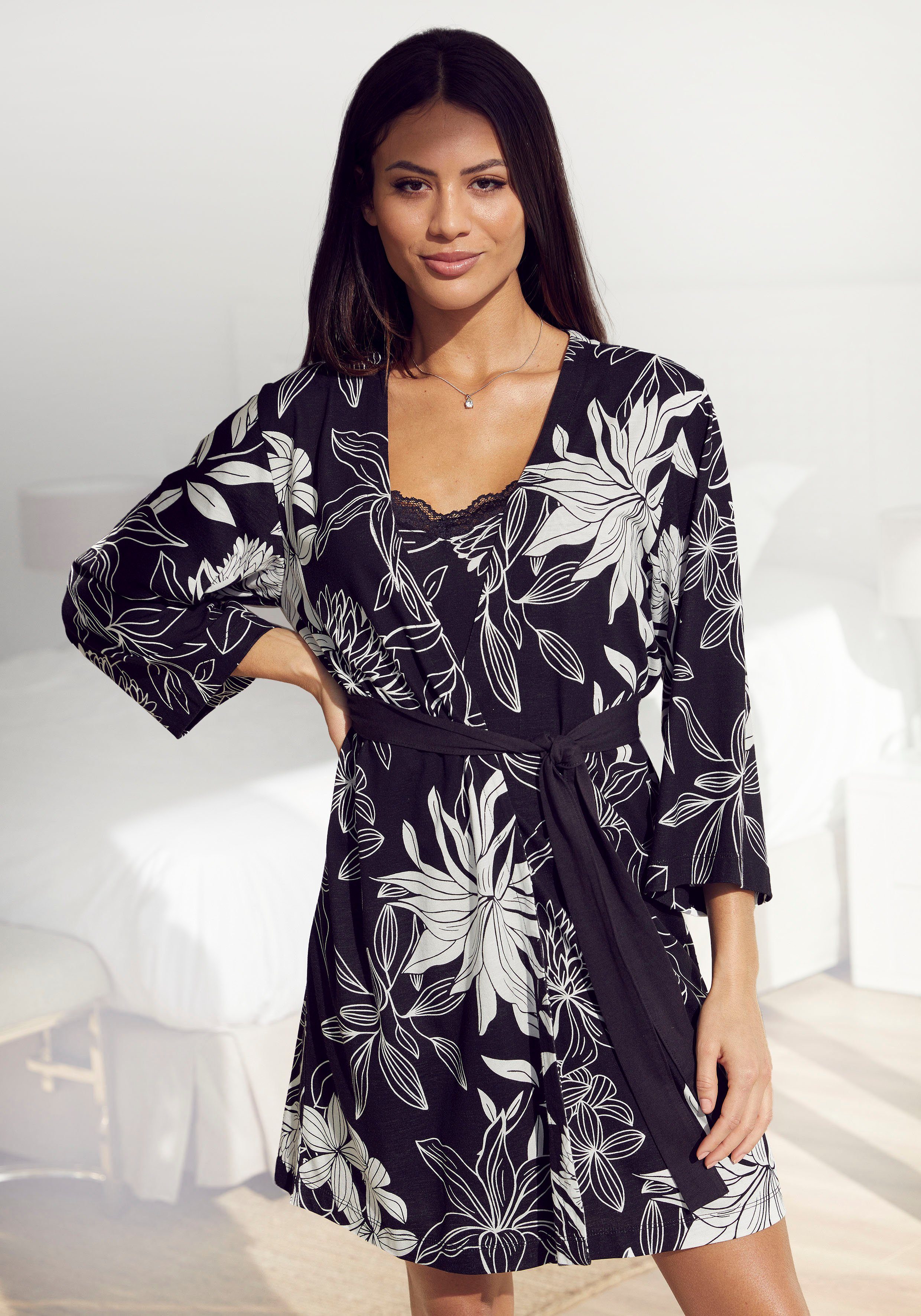 Lascana Kimono met bloemenprint