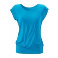 lascana lang shirt met brede tailleband (1-delig) blauw