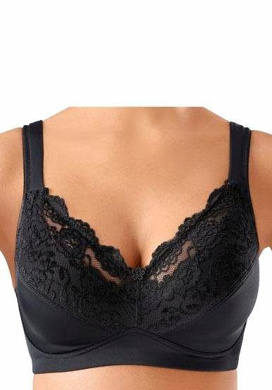 Petite fleur Soft-bh zonder beugels met comfortabele schouderbandjes (Set van 2) bh's zonder beugel maat 110 F wit