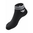 adidas originals sportsokken trefoil ankle sokken, 3 paar met frotté (3 paar) zwart