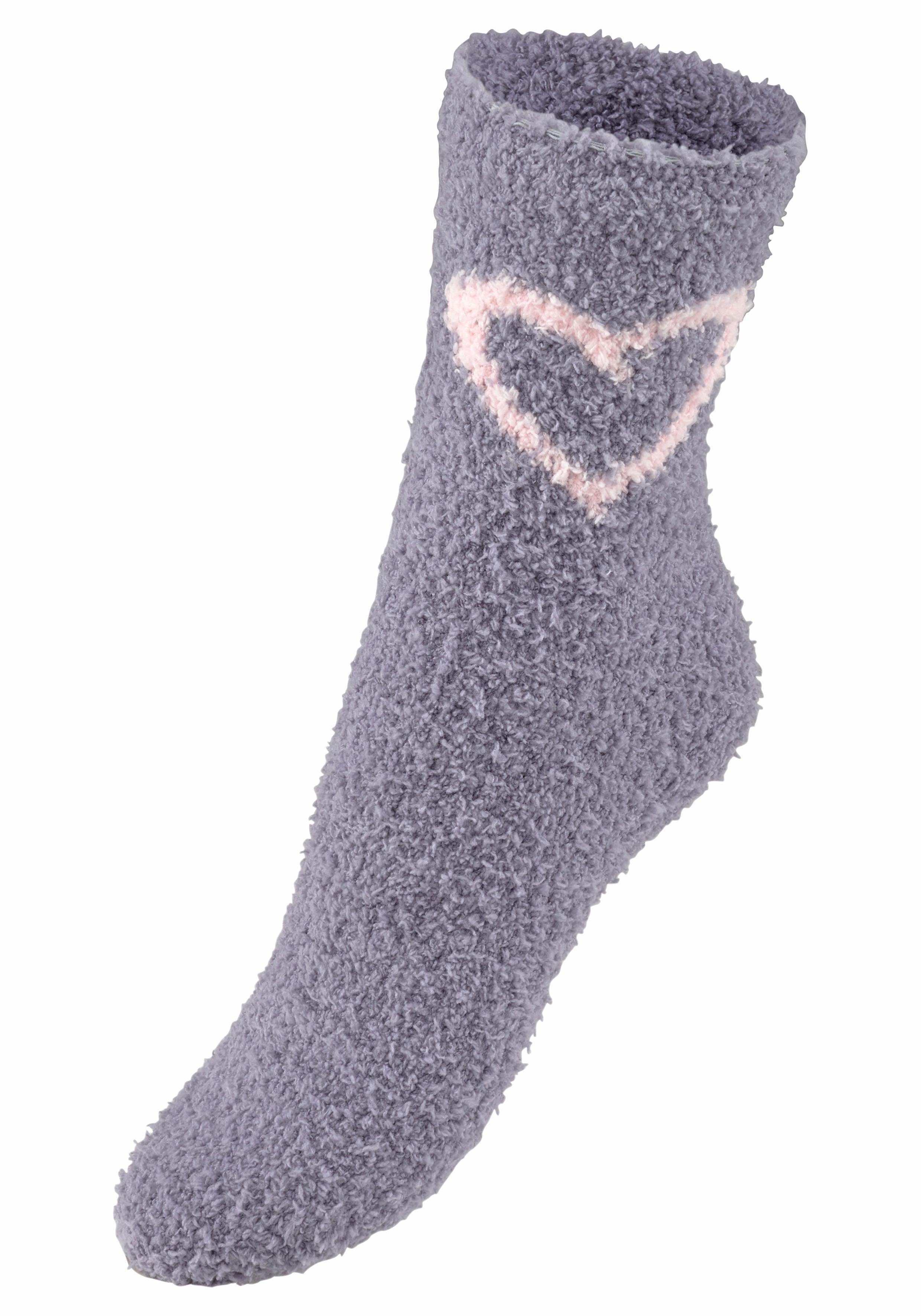 Lavana Wellness-sokken met harten bij de band (set, 5 paar)