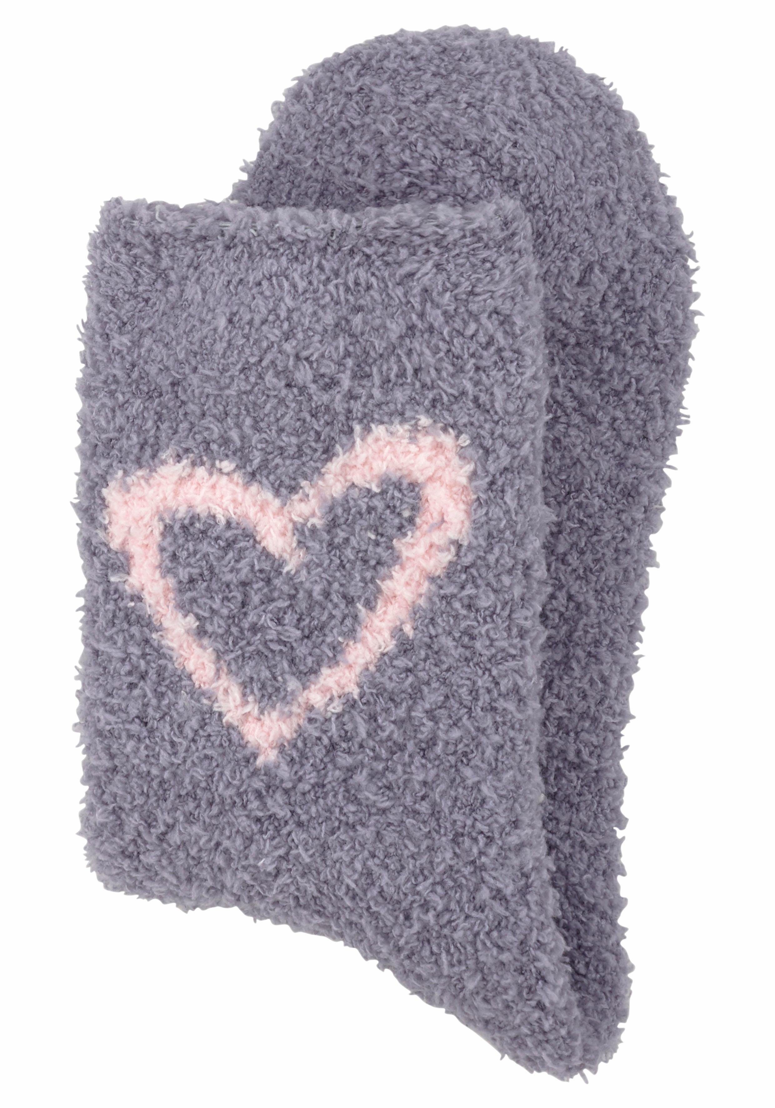 Lavana Wellness-sokken met harten bij de band (set, 5 paar)