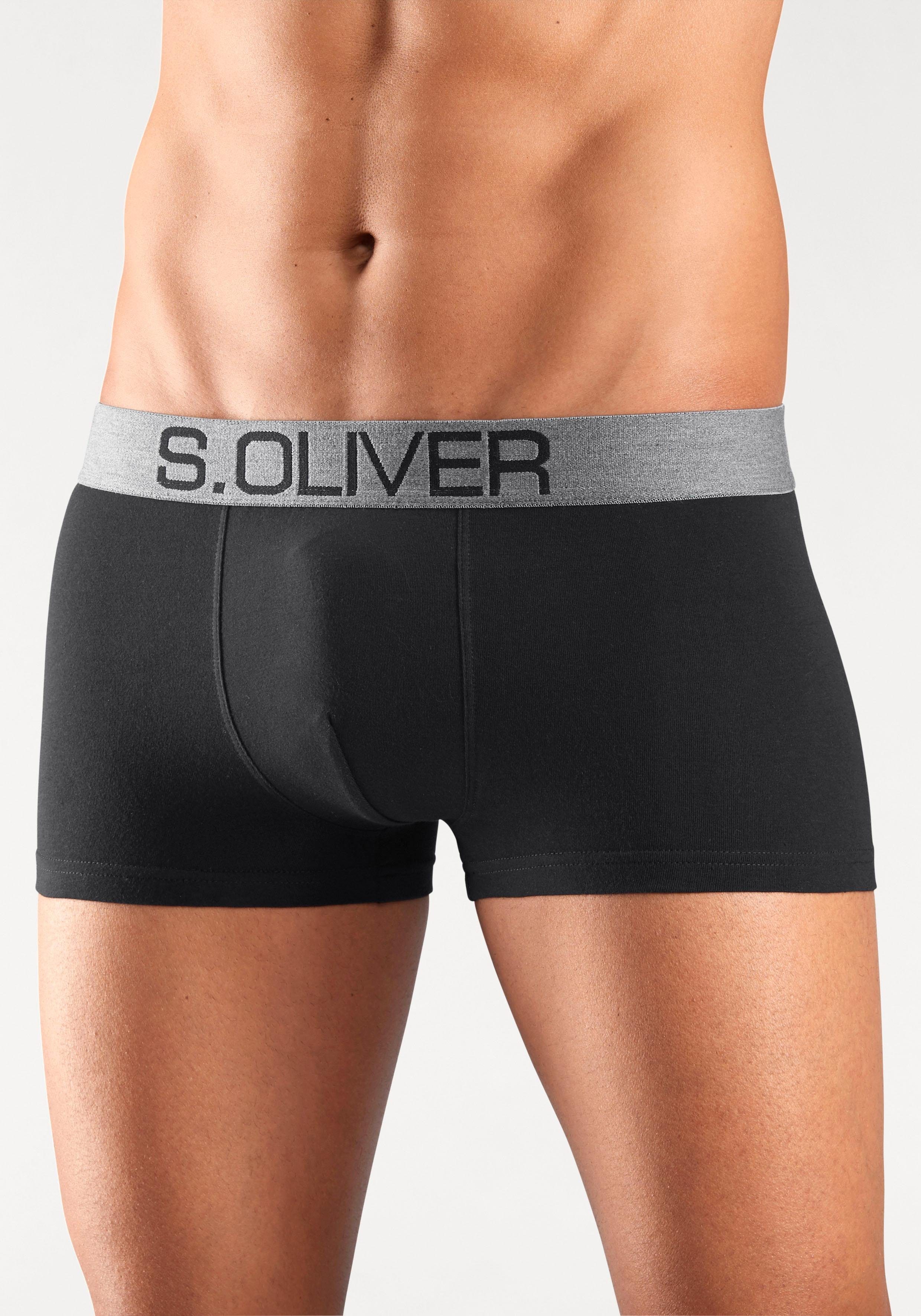 s.Oliver RED LABEL Beachwear Hipster strak zittende boxershorts voor heren van katoenmix (set, 4 stuks)