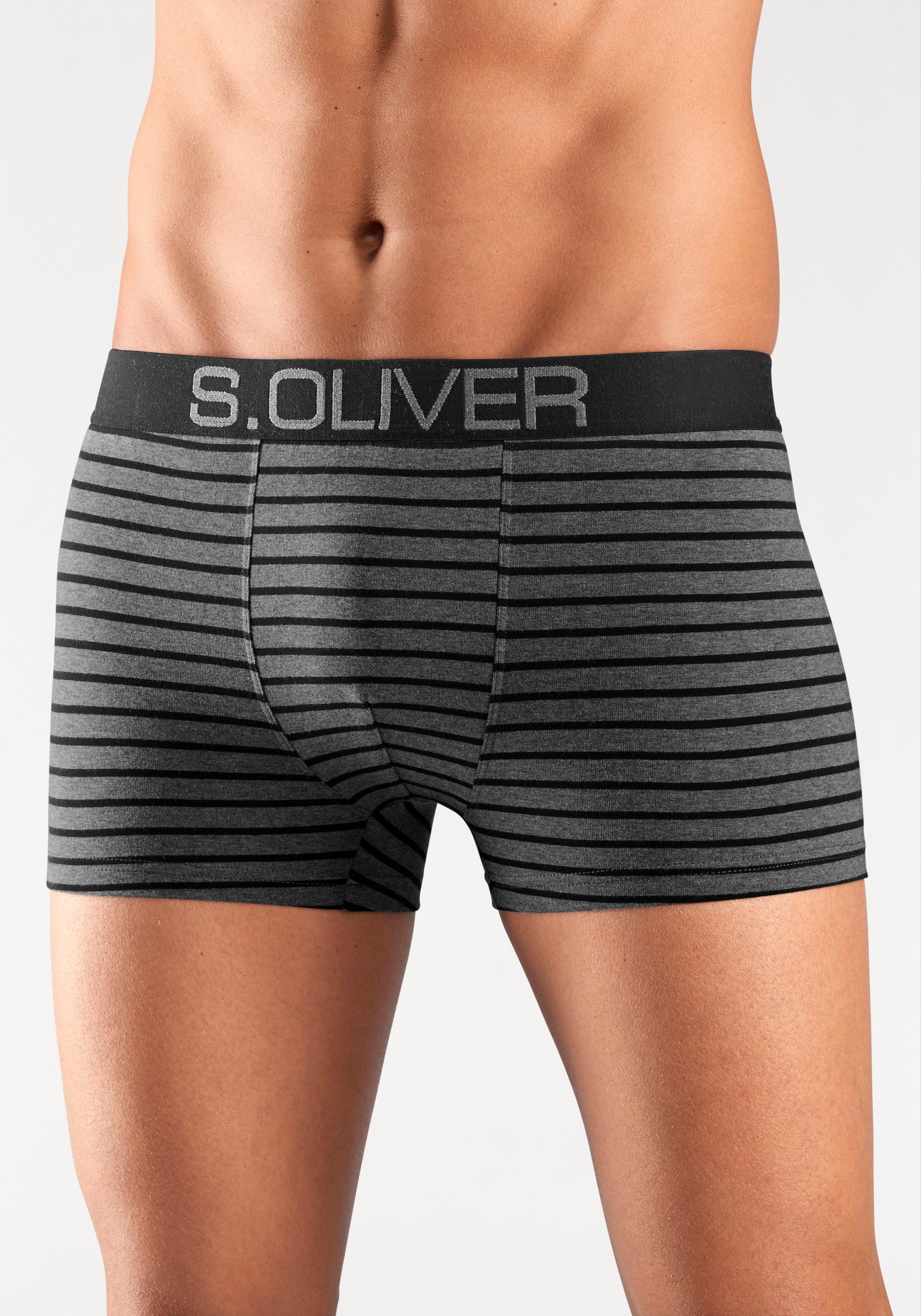 s.Oliver RED LABEL Beachwear Boxershort voor heren met contrastkleurige weefband (set, 4 stuks)