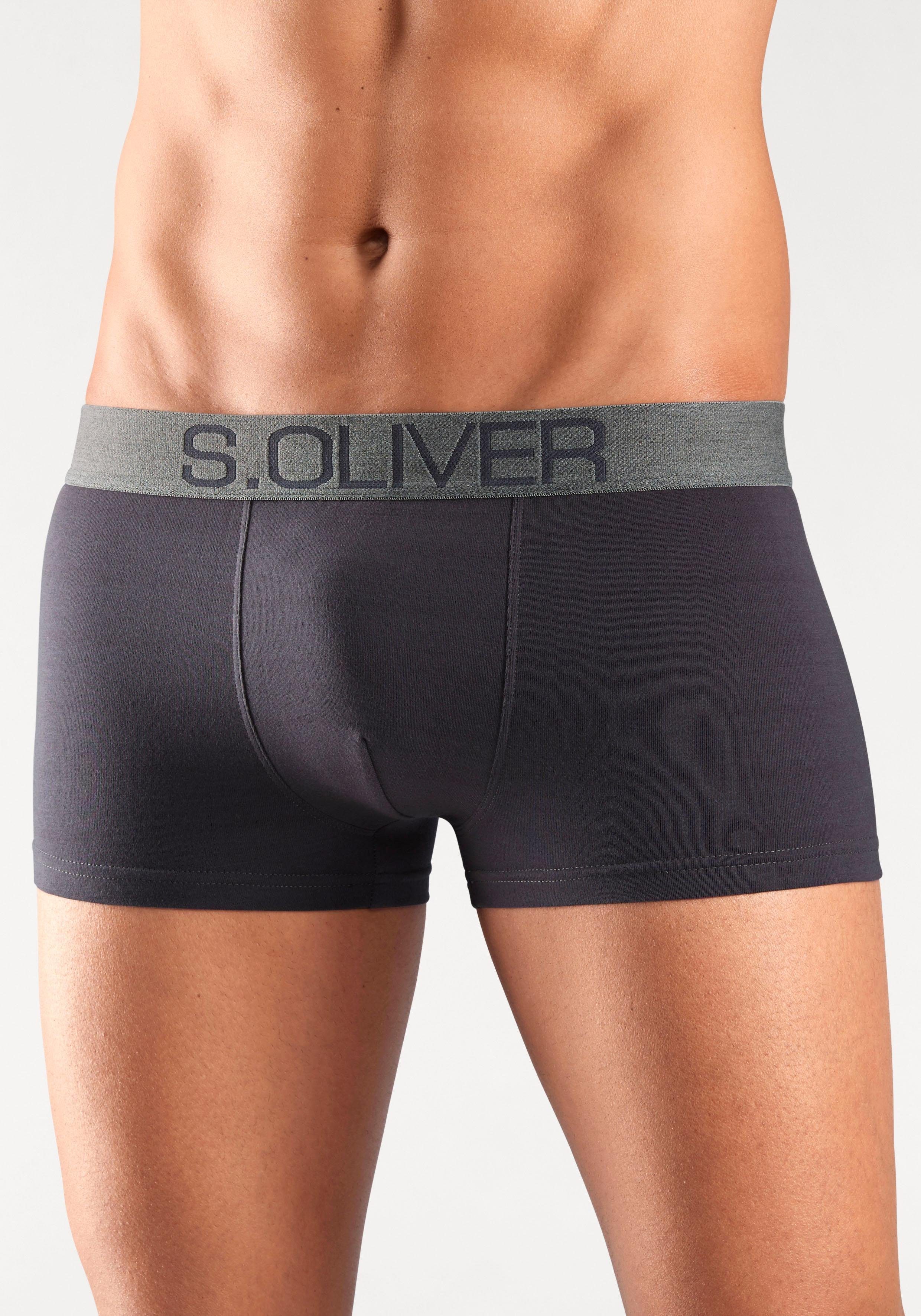 s.Oliver RED LABEL Beachwear Hipster strak zittende boxershorts voor heren van katoenmix (set, 4 stuks) heren maat M multicolor