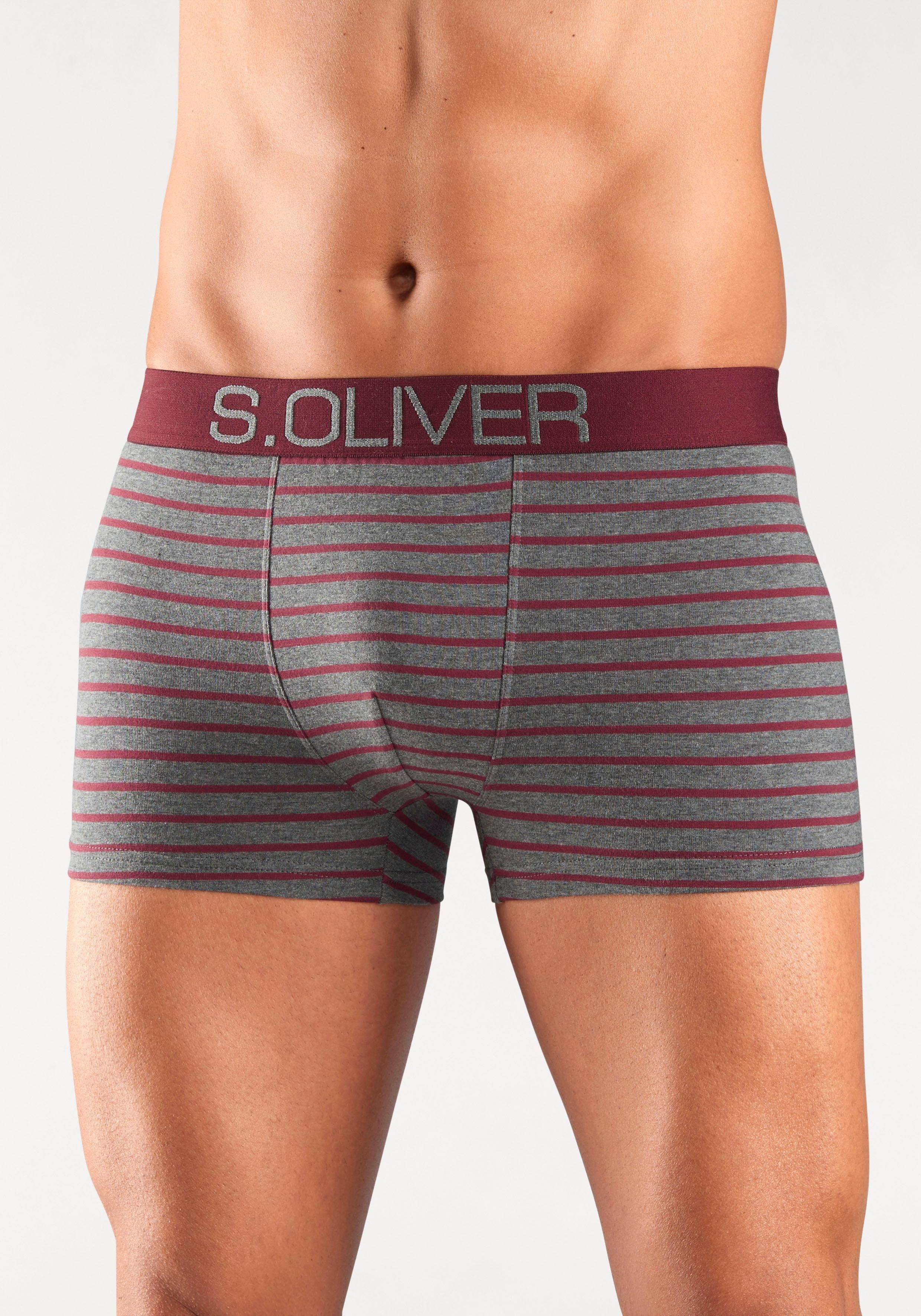 s.Oliver RED LABEL Beachwear Boxershort voor heren met contrastkleurige weefband (set, 4 stuks)