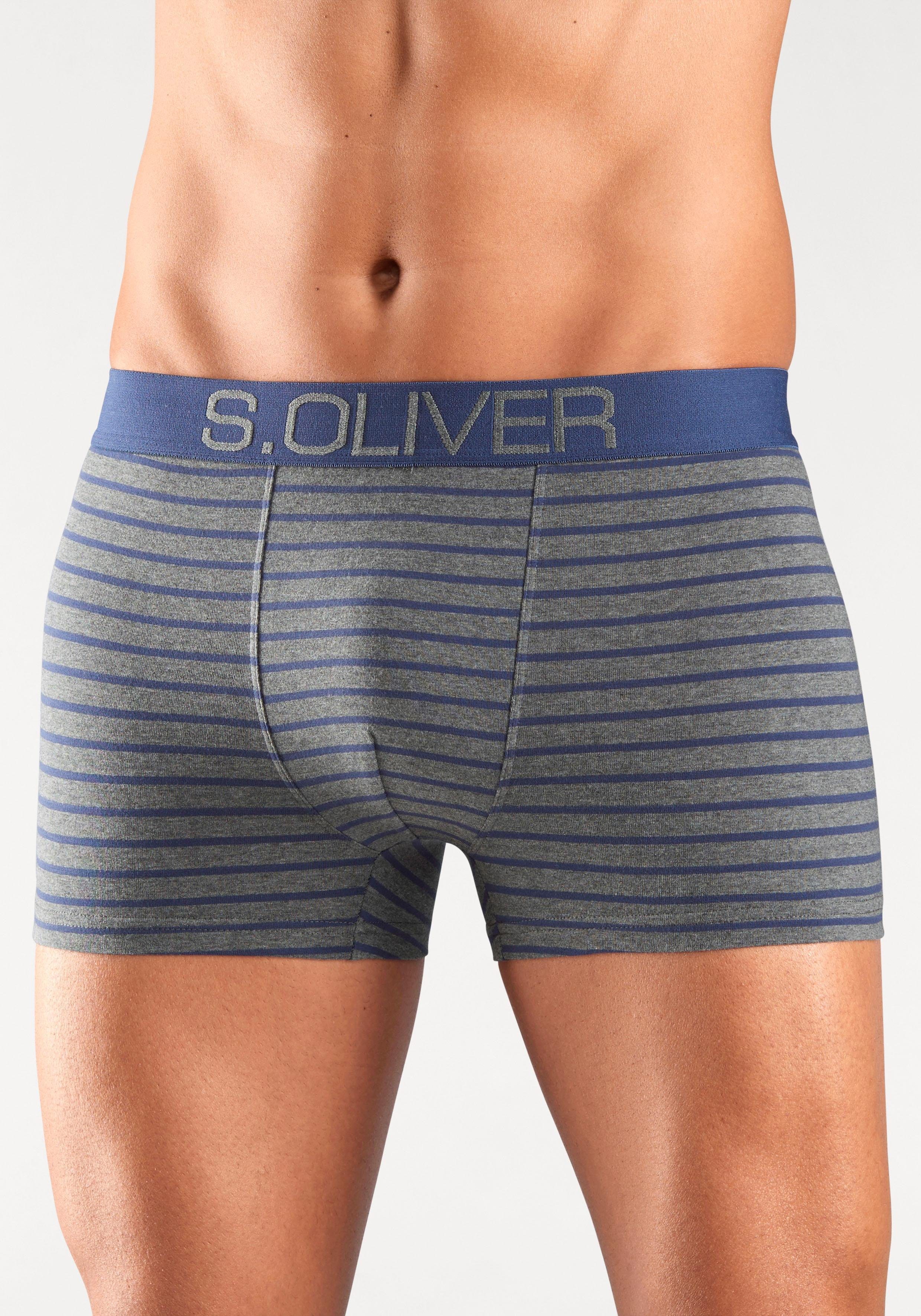 s.Oliver RED LABEL Beachwear Boxershort voor heren met contrastkleurige weefband (set, 4 stuks)