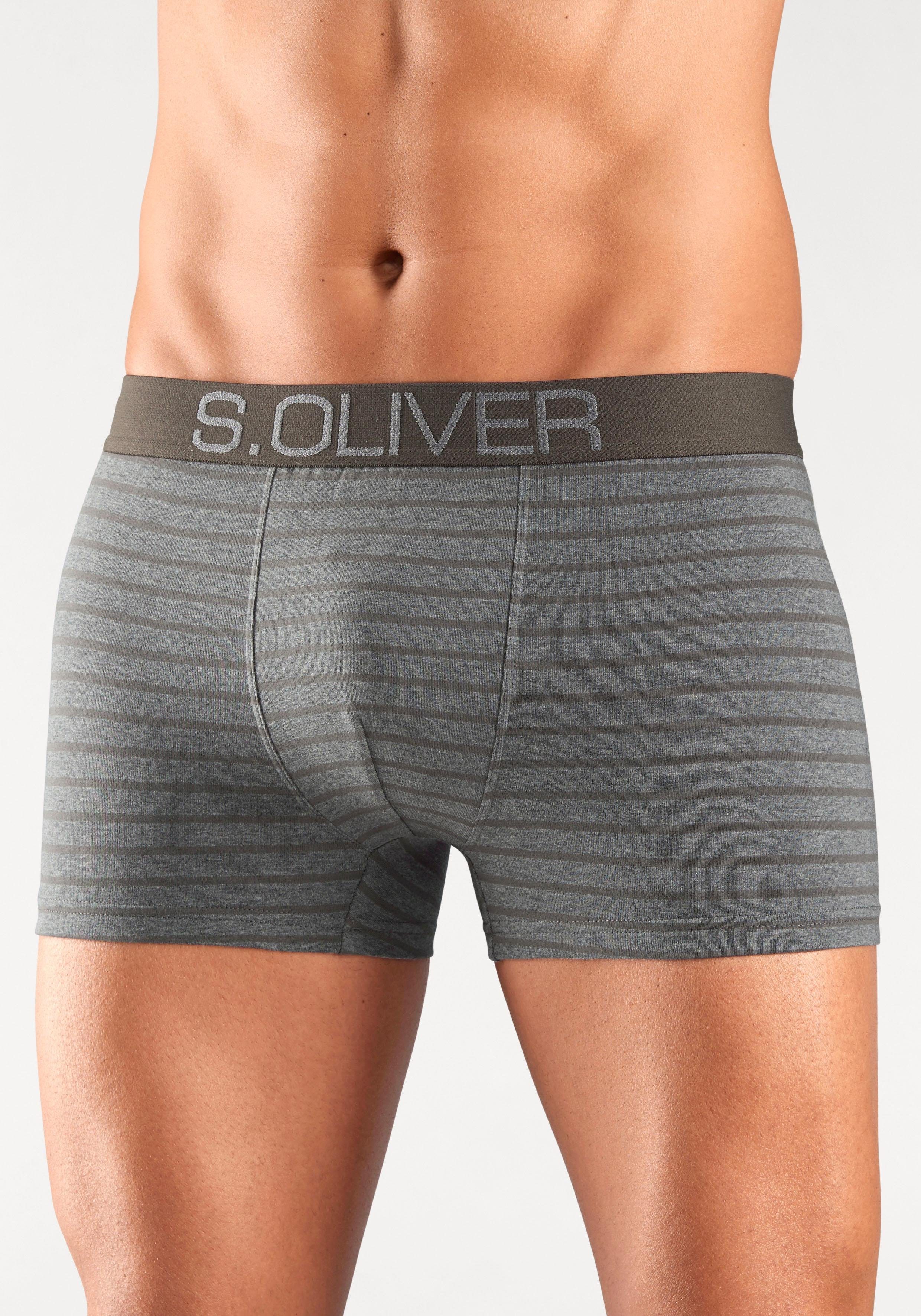 s.Oliver RED LABEL Beachwear Boxershort voor heren met contrastkleurige weefband (set, 4 stuks)