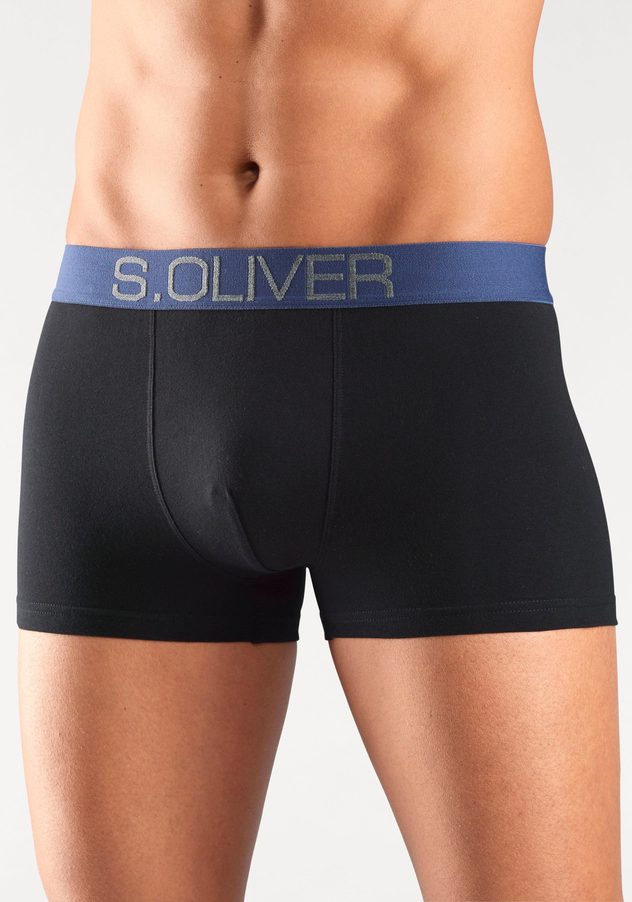 s.Oliver RED LABEL Beachwear Boxershort voor heren met contrastkleurige weefband (set, 4 stuks)