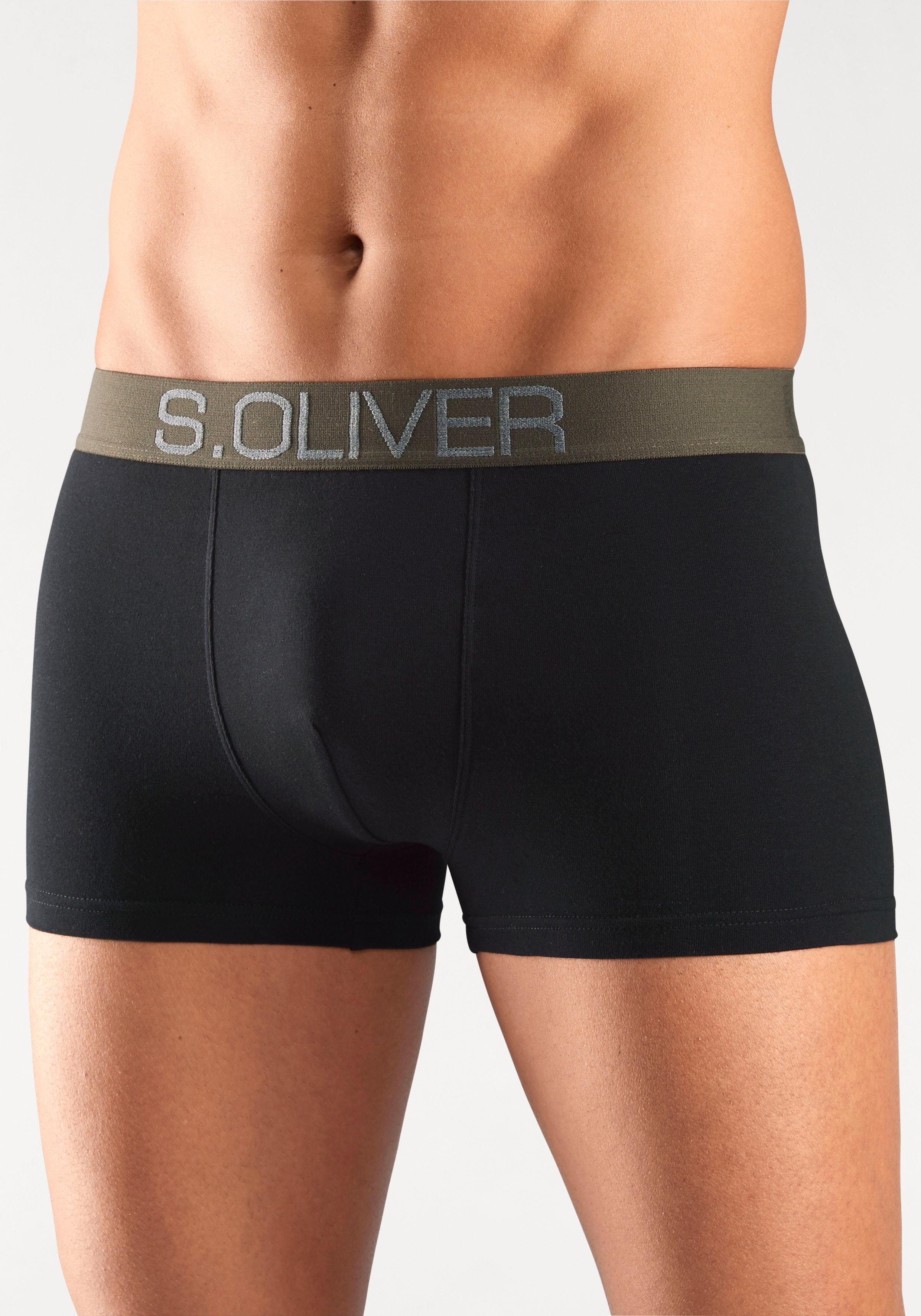 s.Oliver RED LABEL Beachwear Boxershort voor heren met contrastkleurige weefband (set, 4 stuks)