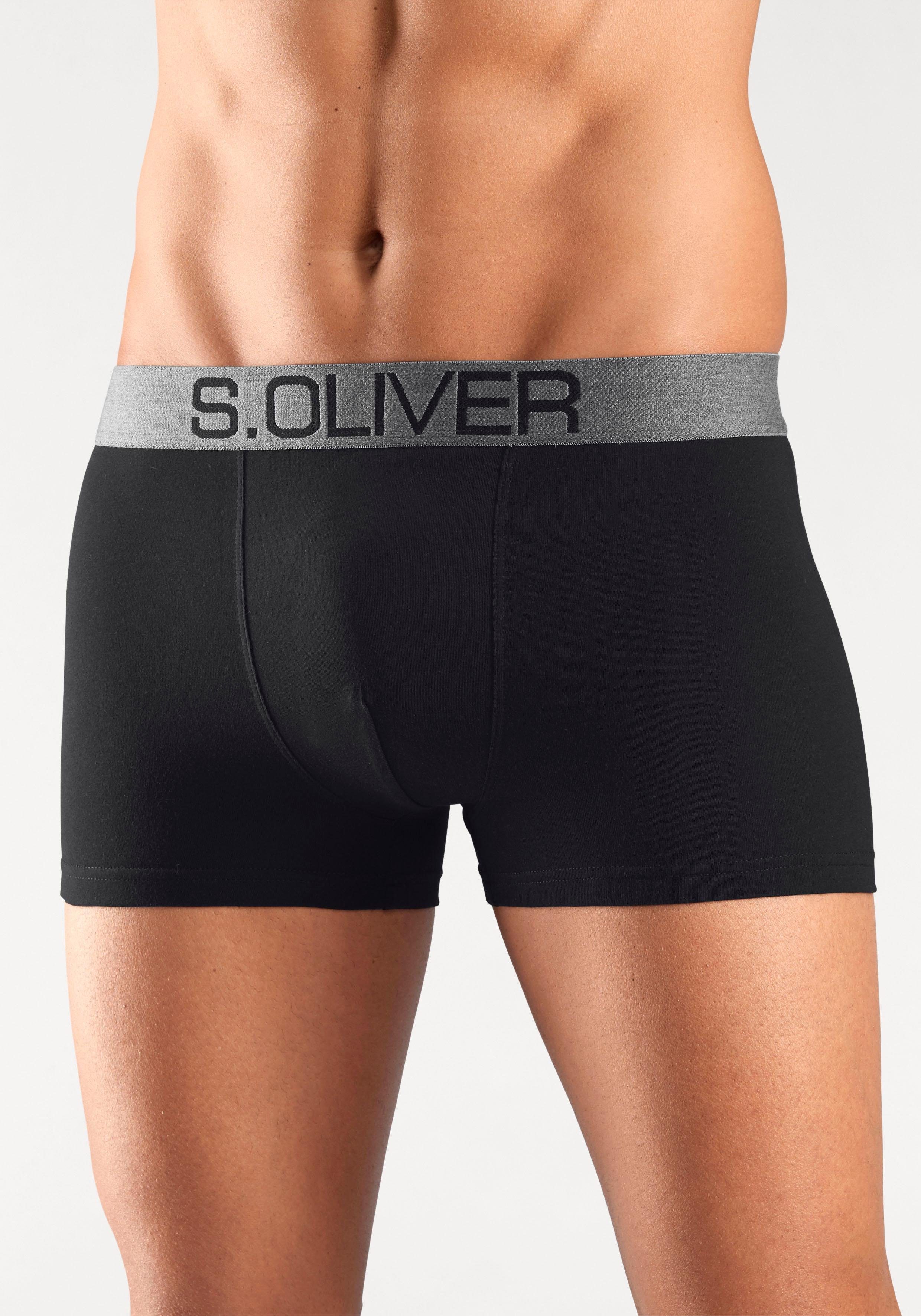 s.Oliver RED LABEL Beachwear Boxershort voor heren met contrastkleurige weefband (set, 4 stuks)