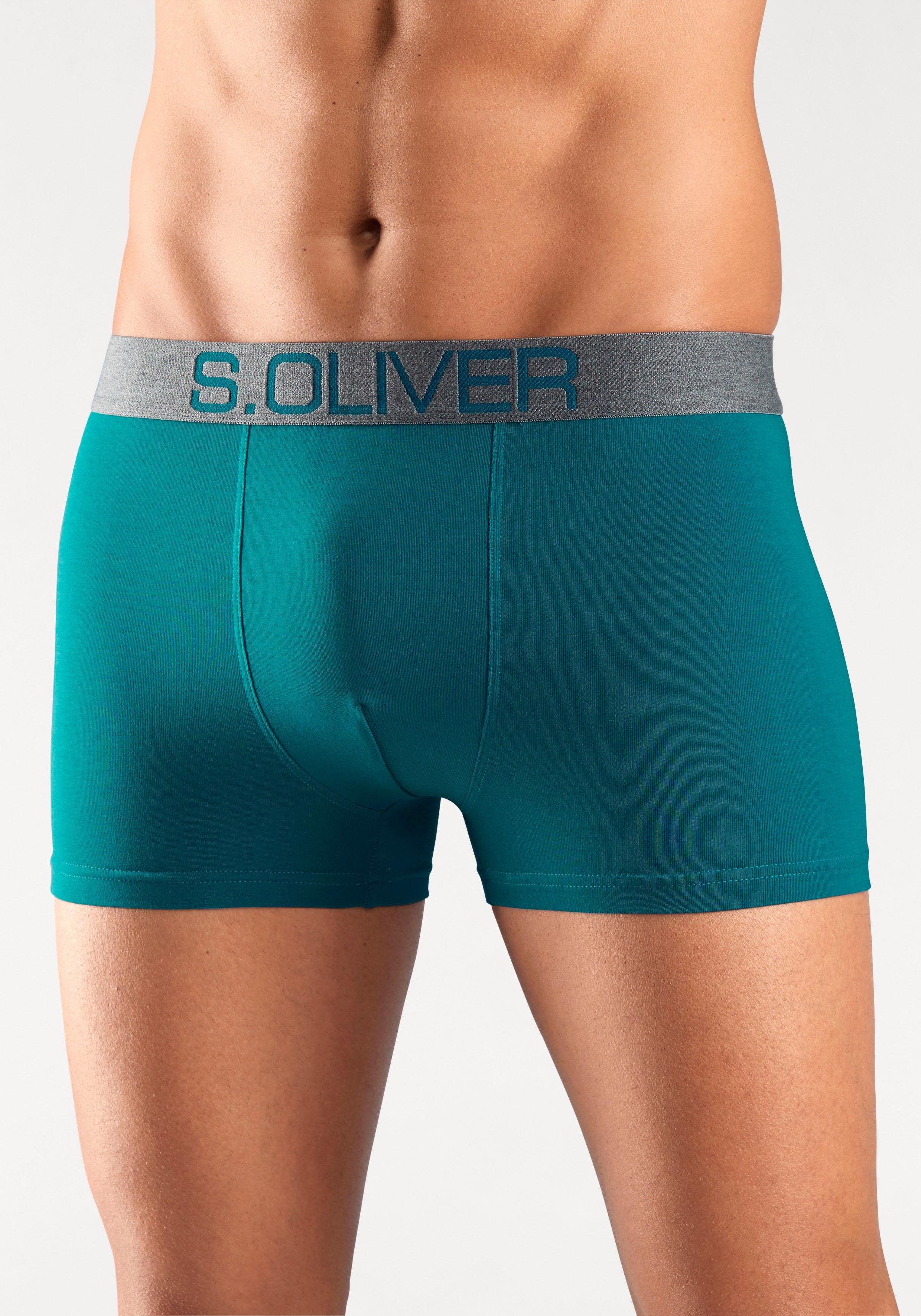 s.Oliver RED LABEL Beachwear Boxershort voor heren met contrastkleurige weefband (set, 4 stuks)