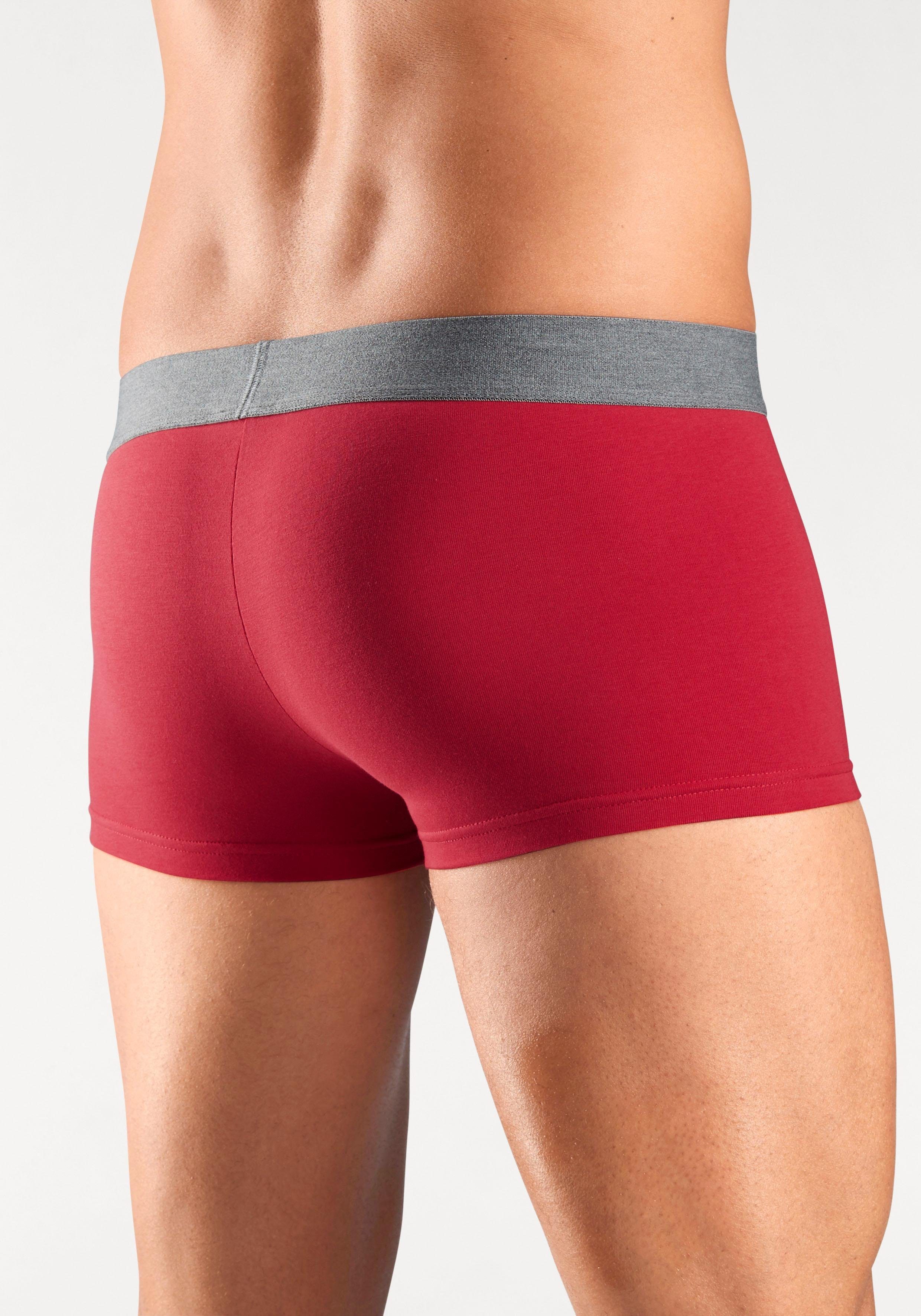 s.Oliver RED LABEL Beachwear Hipster strak zittende boxershorts voor heren van katoenmix (set, 4 stuks)
