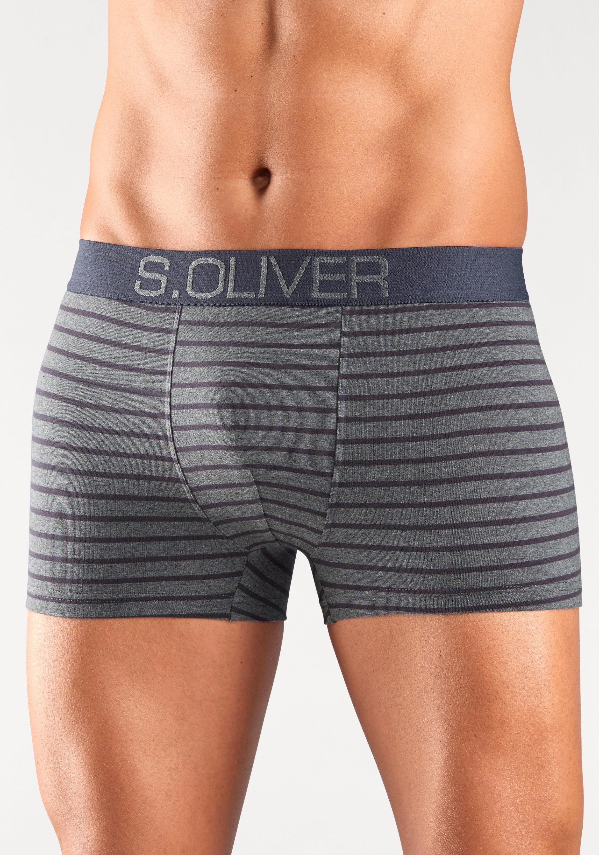 s.Oliver RED LABEL Beachwear Boxershort voor heren met contrastkleurige weefband (set, 4 stuks)