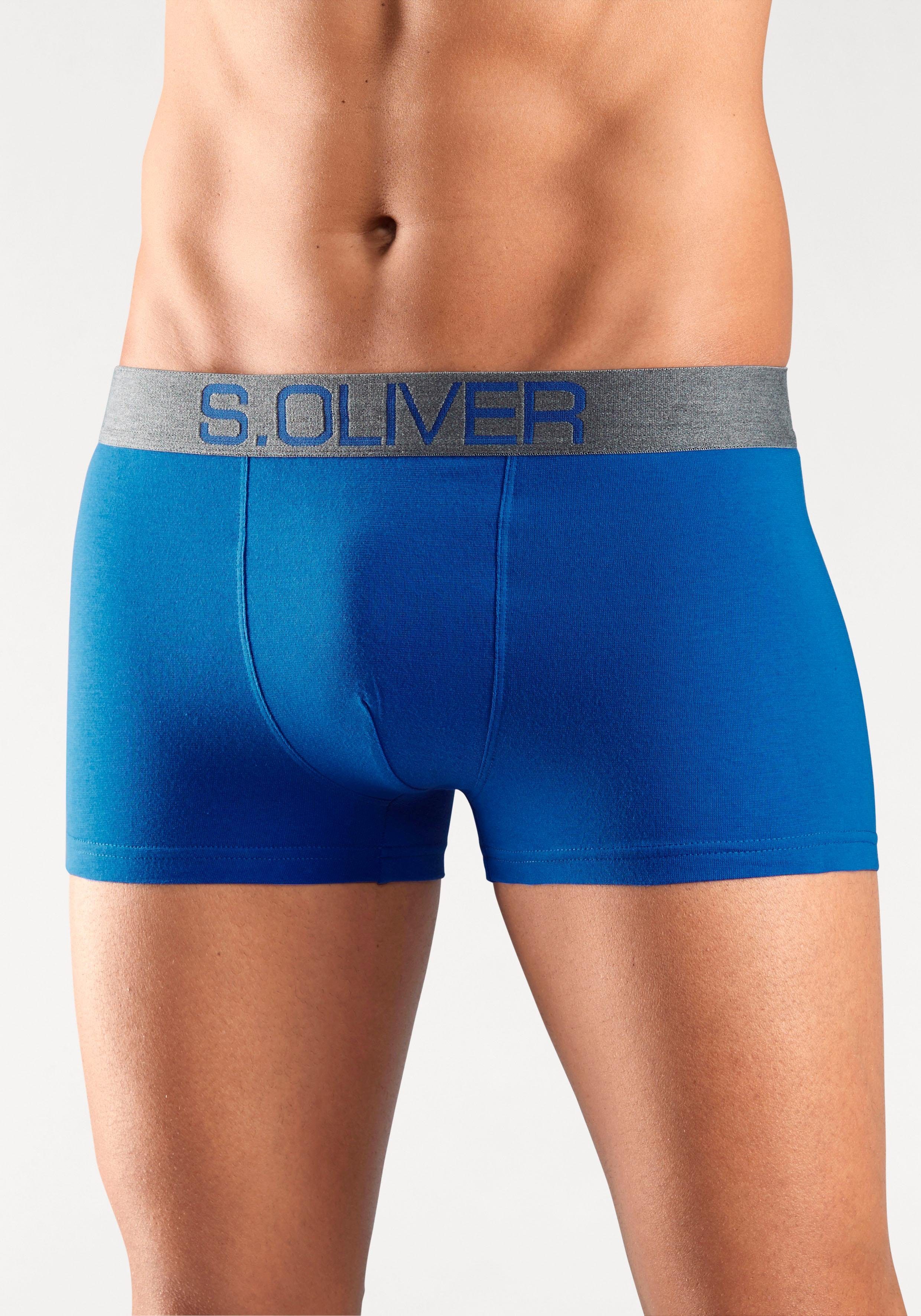 s.Oliver RED LABEL Beachwear Boxershort voor heren met contrastkleurige weefband (set, 4 stuks)