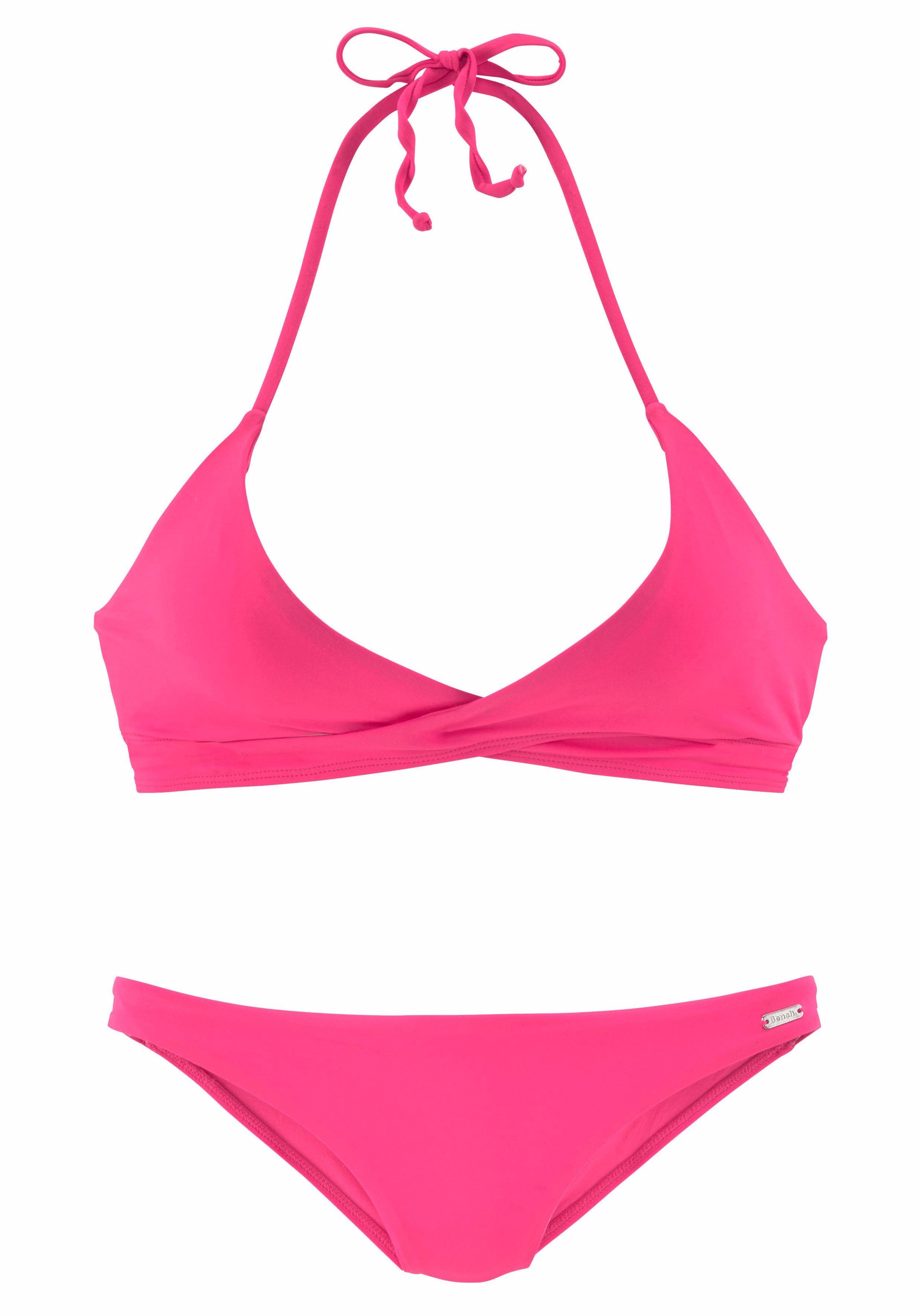 Bench. Triangelbikini in wikkellook triangel bikini's maat 36 roze