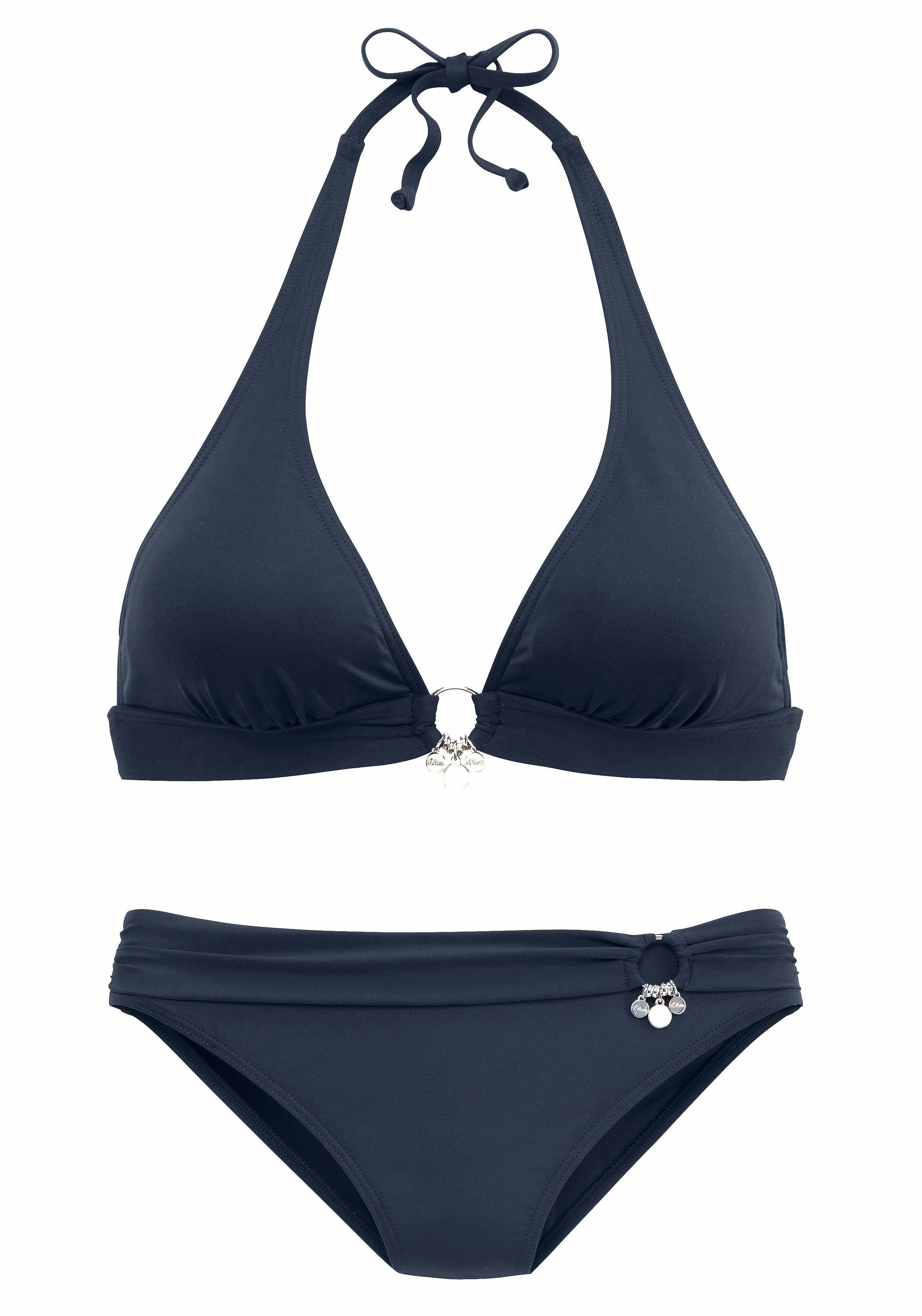 s.Oliver RED LABEL Beachwear Triangelbikini TONIA met uitneembare cups, om de nek te binden, sluiting op de rug