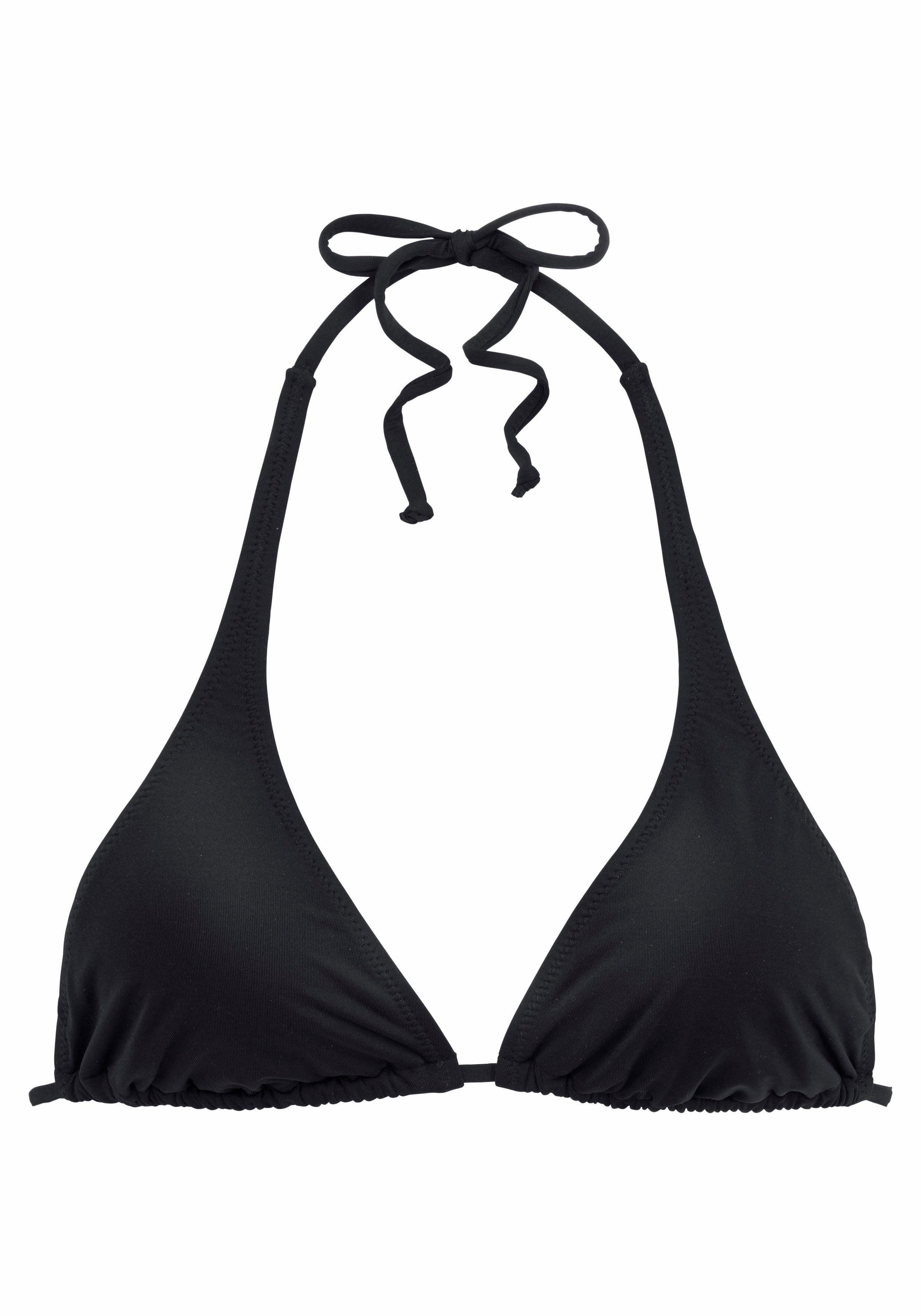 buffalo triangel-bikinitop happy in eenvoudig design zwart
