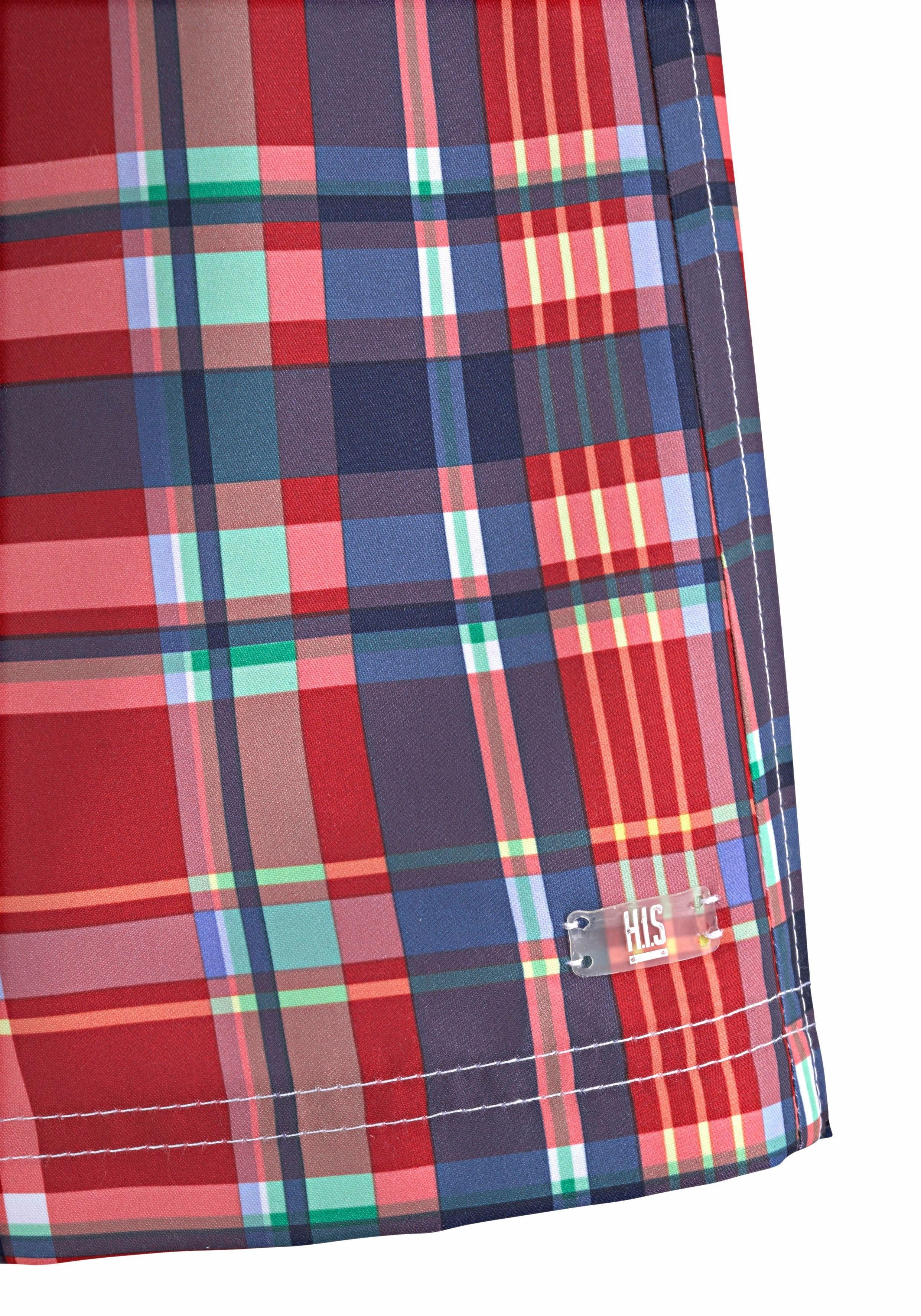 H.I.S Zwemshort met ruitprint