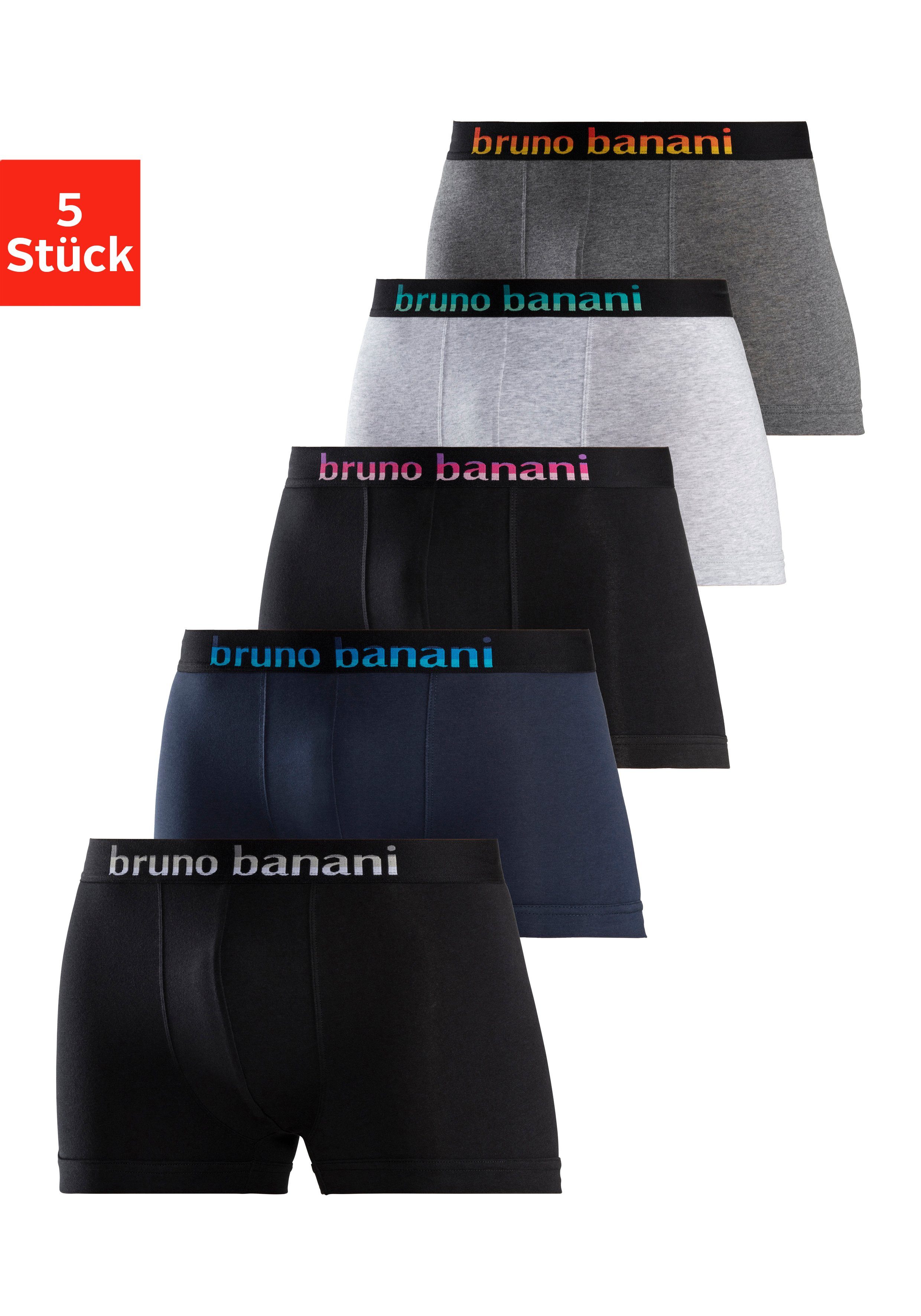 Bruno Banani Boxershort voor heren met gestreepte logoweefband (set, 5 stuks)