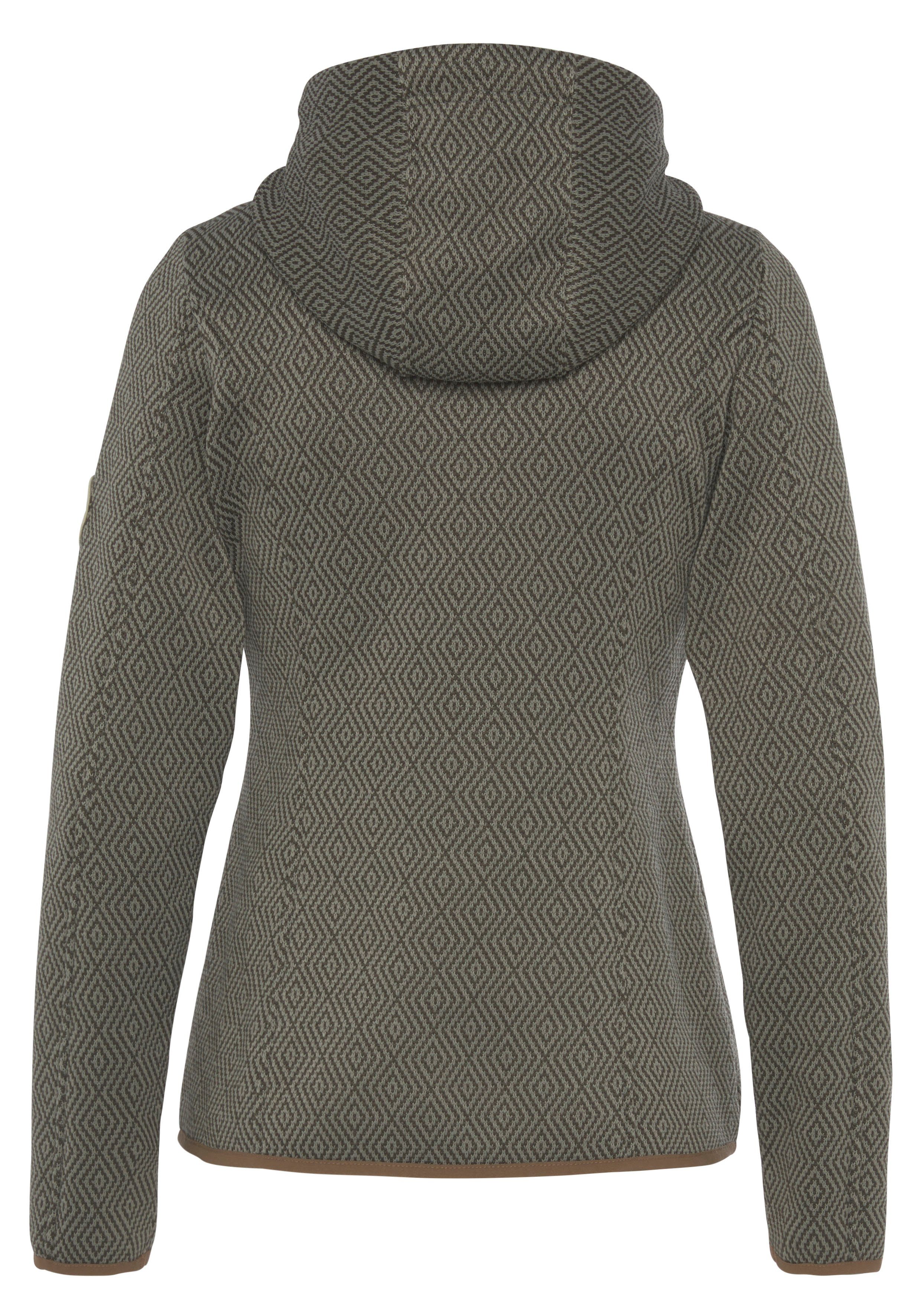 active by Lascana Fleecejack Trekking jas met capuchon