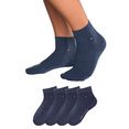 tommy hilfiger korte sokken met knelvrije naden (4 paar) blauw