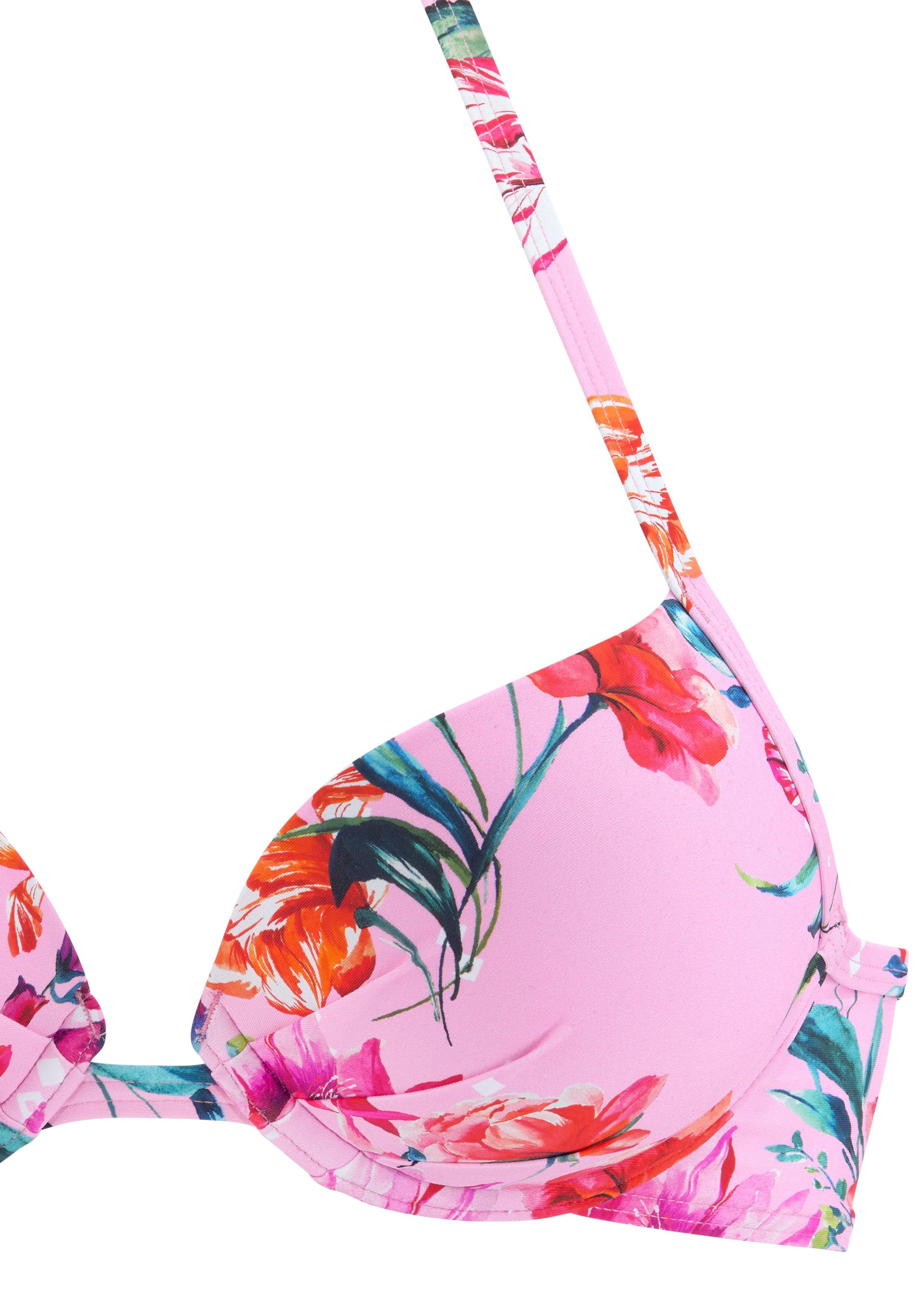 Sunseeker Push-upbikinitop Modern met bloemenprint