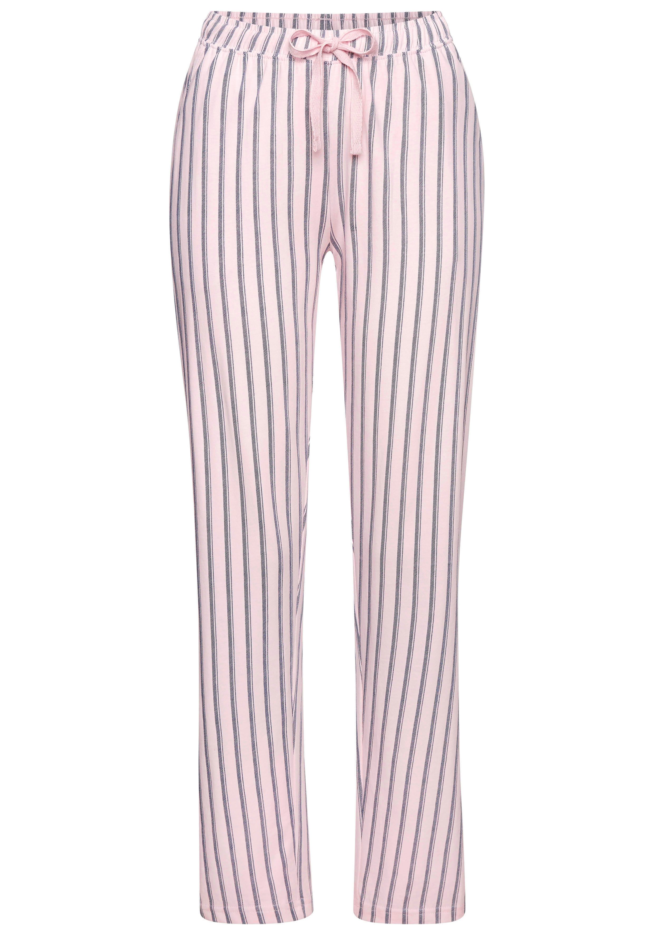 Vivance Dreams Pyjamabroek Met strepen en ruiten (set, 2-delig)