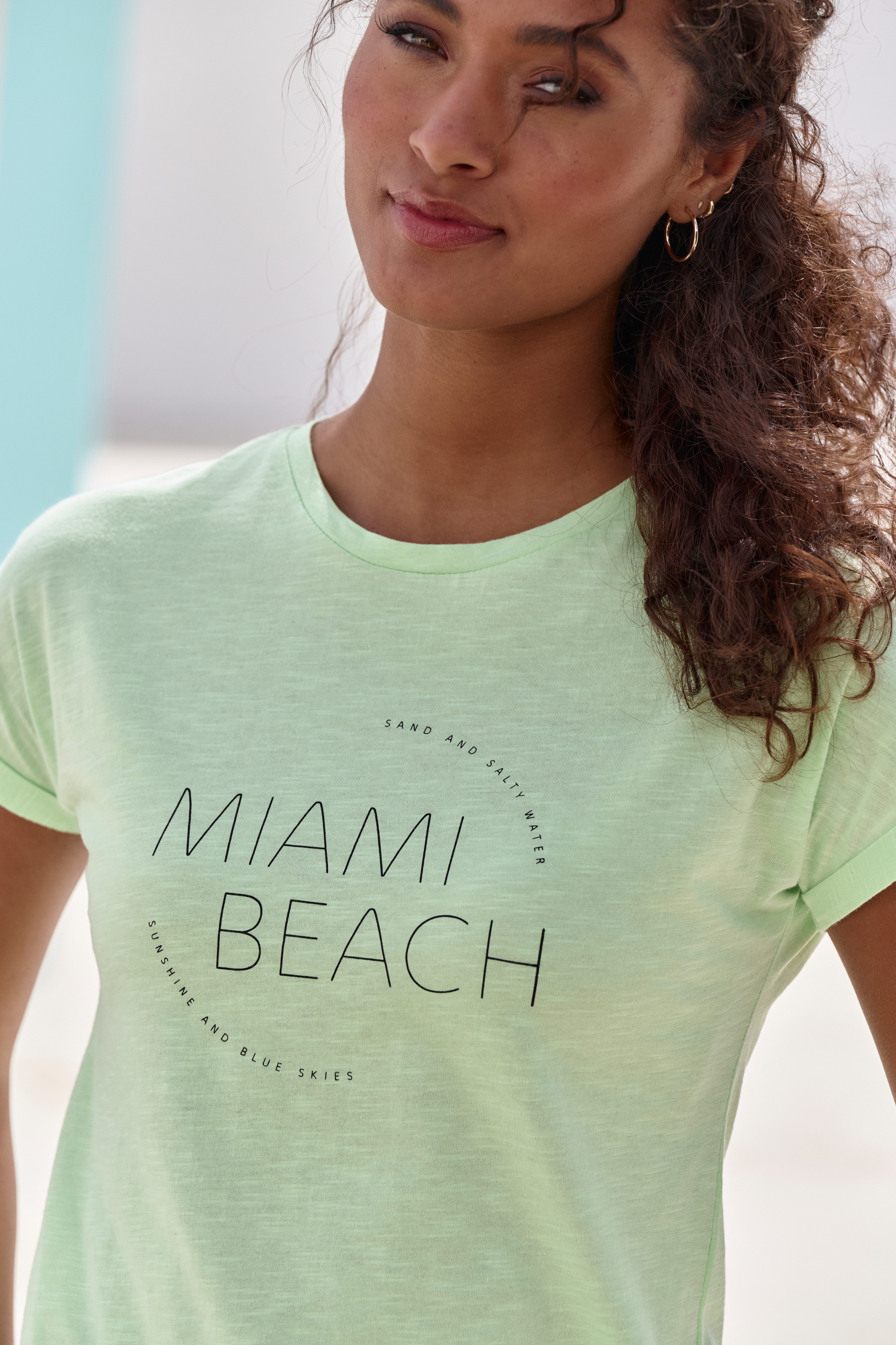 Vivance T-shirt Met modieuze frontprint in een zachte katoenkwaliteit