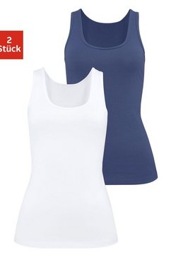 h.i.s hemd elastische katoenkwaliteit (set van 2) blauw