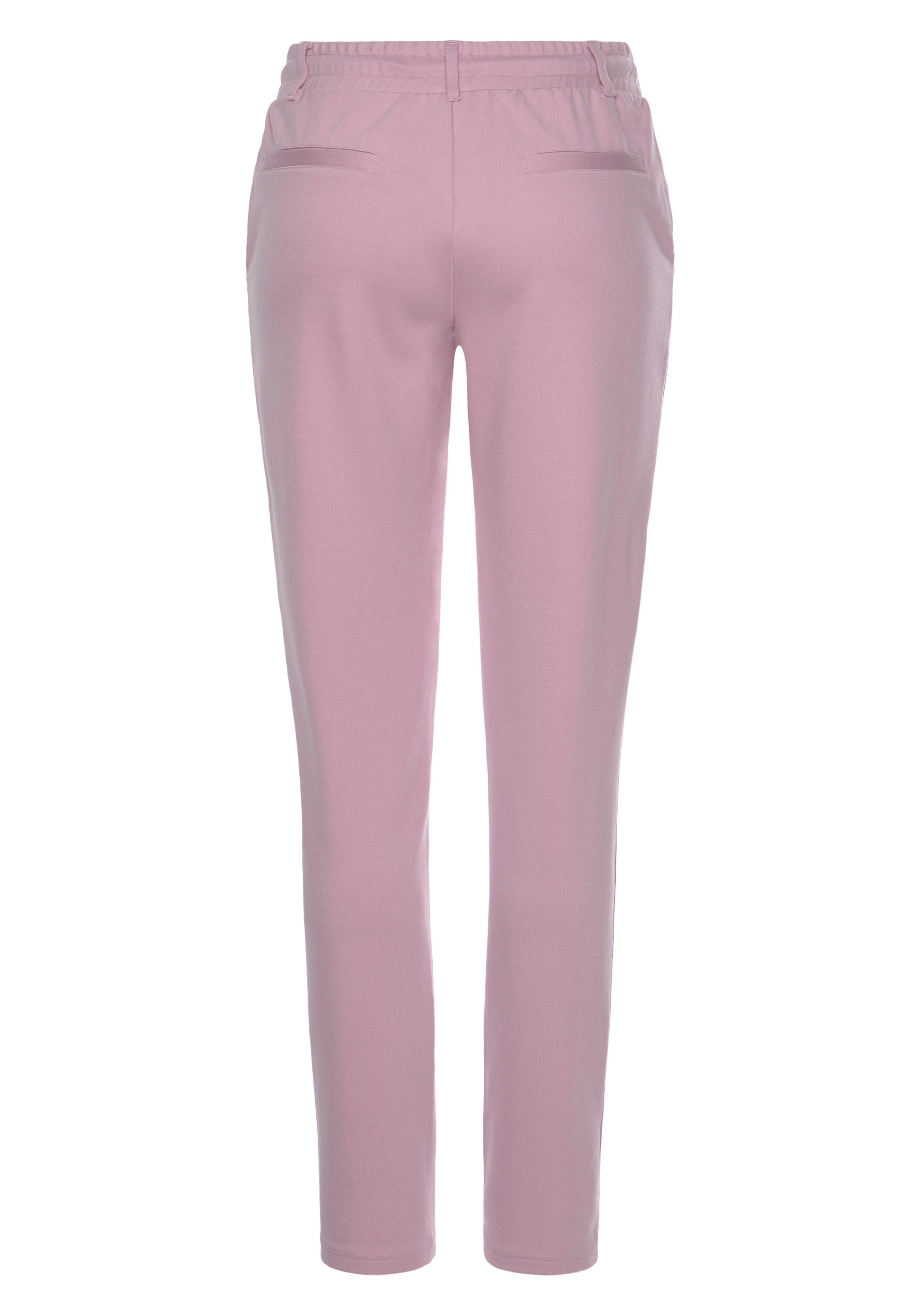 Lascana Jogpants met elastische tailleband en riemlussen, loungewear (1-delig)