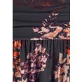 lascana maxi-jurk met bloemenprint zwart