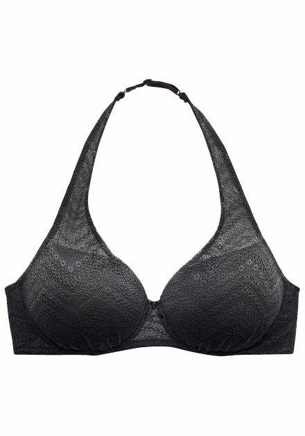 Lascana Bh met steuncups met beugel en drie draagvarianten, dessous beugel bh's maat E E zwart