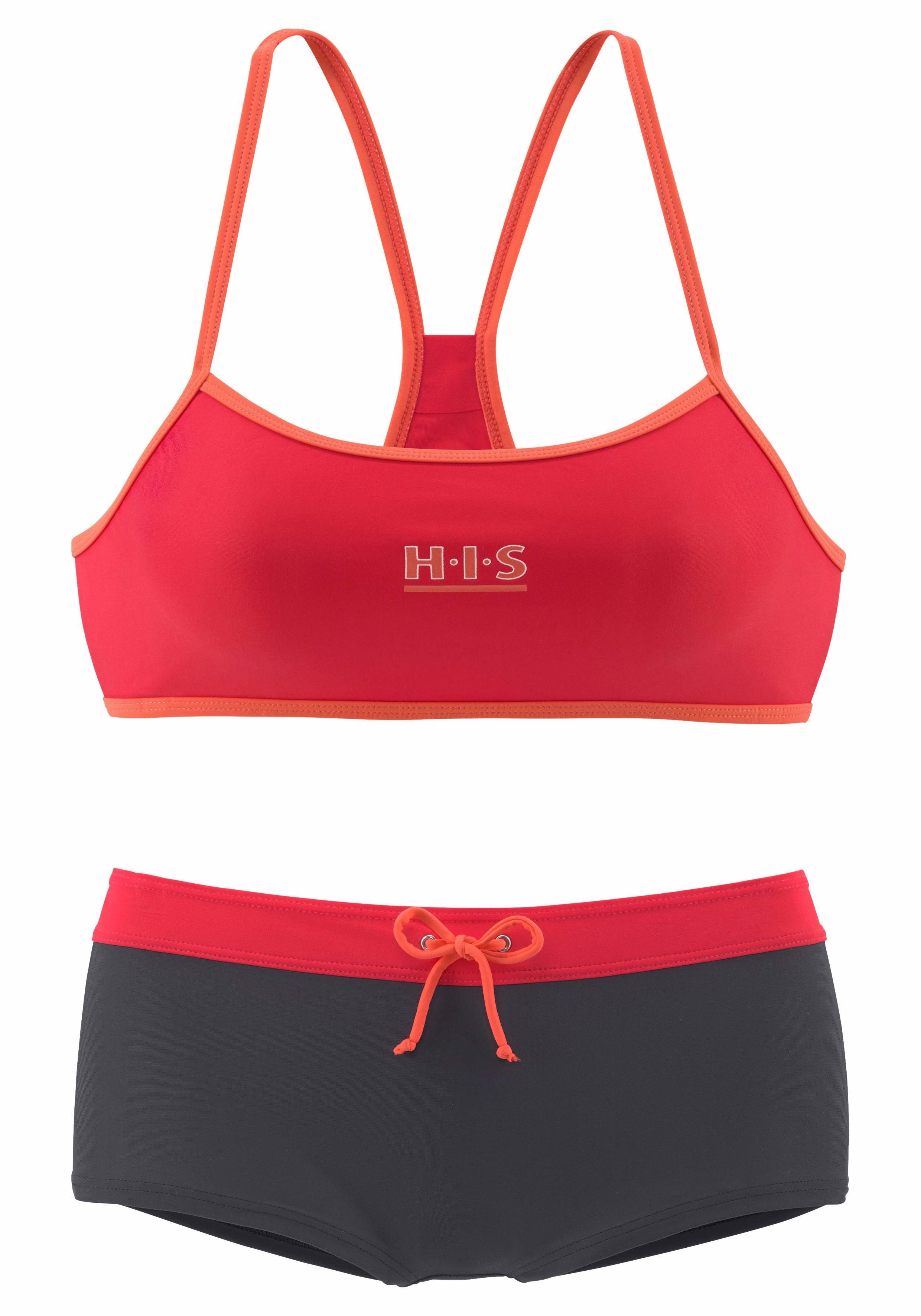 H.I.S Bustierbikini met contrastdetails