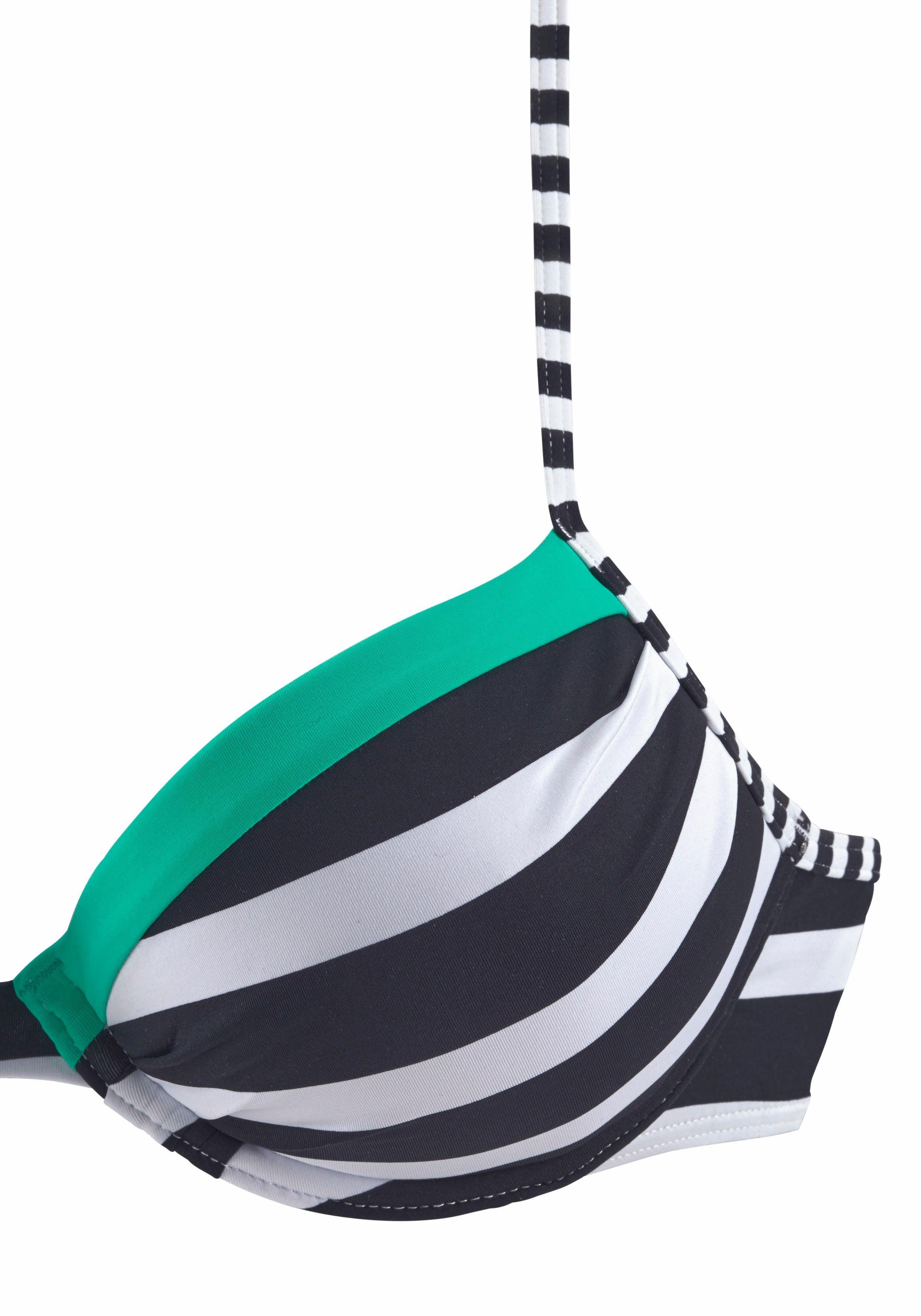 KangaROOS Push-upbikinitop ANITA in sportief blokstreepdessin