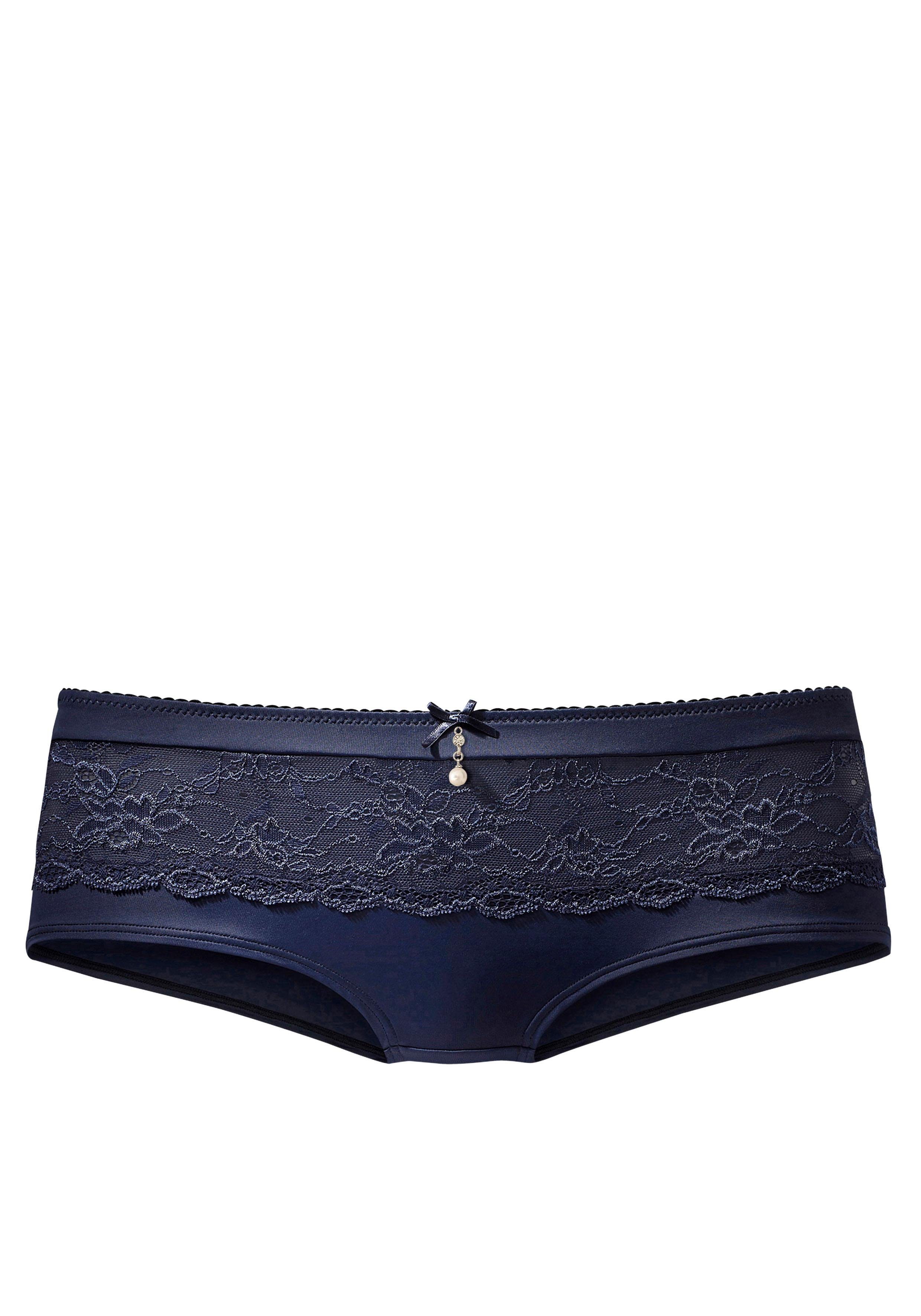 Lascana Hipster Nina met transparante kant voor hipsters maat 48/50 blauw