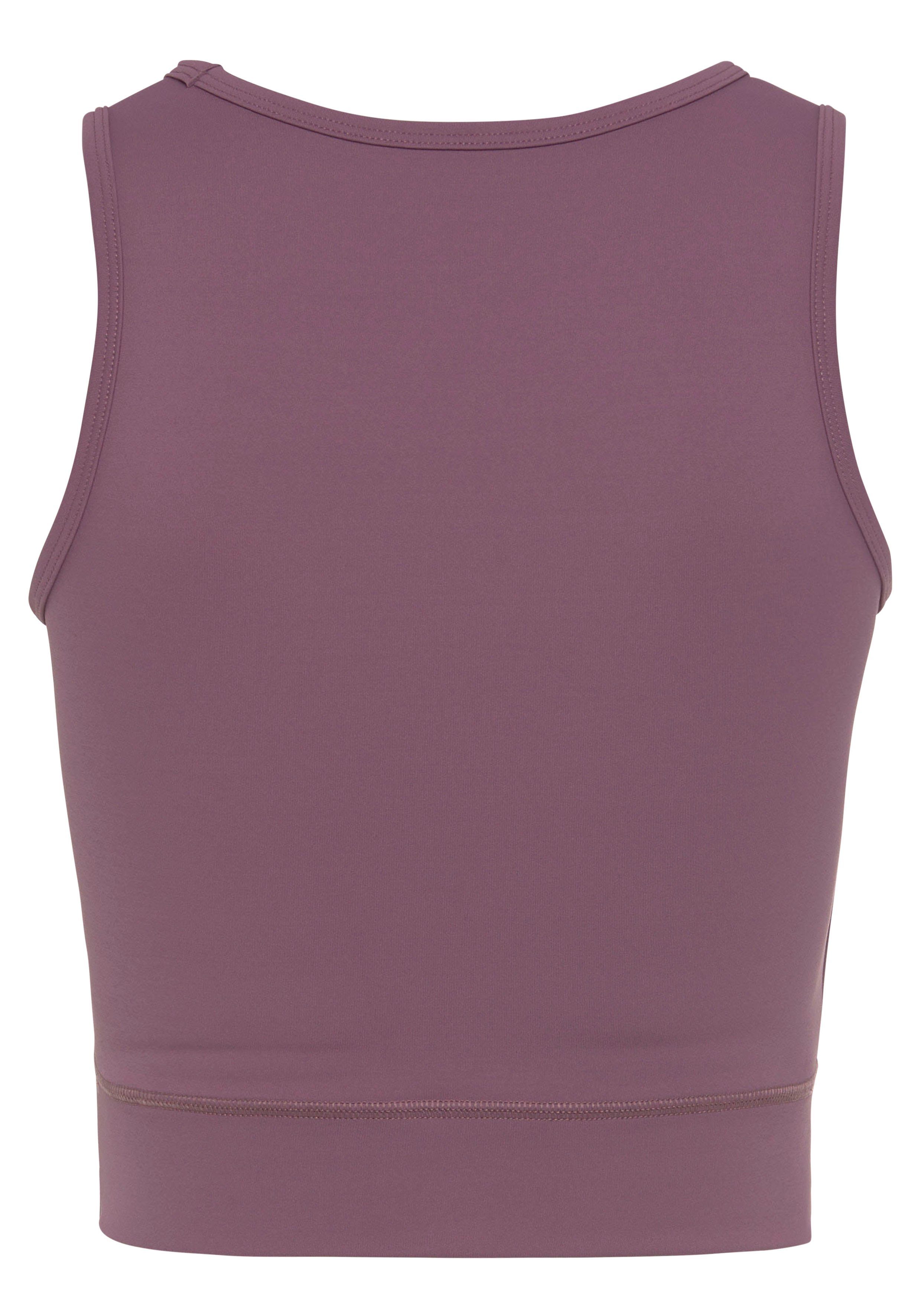 active by Lascana Crop-top met rimpeling en mesh-inzetten