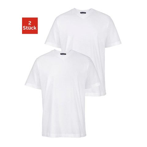NU 20% KORTING: Schiesser shirt met V-hals wit (set van 2)