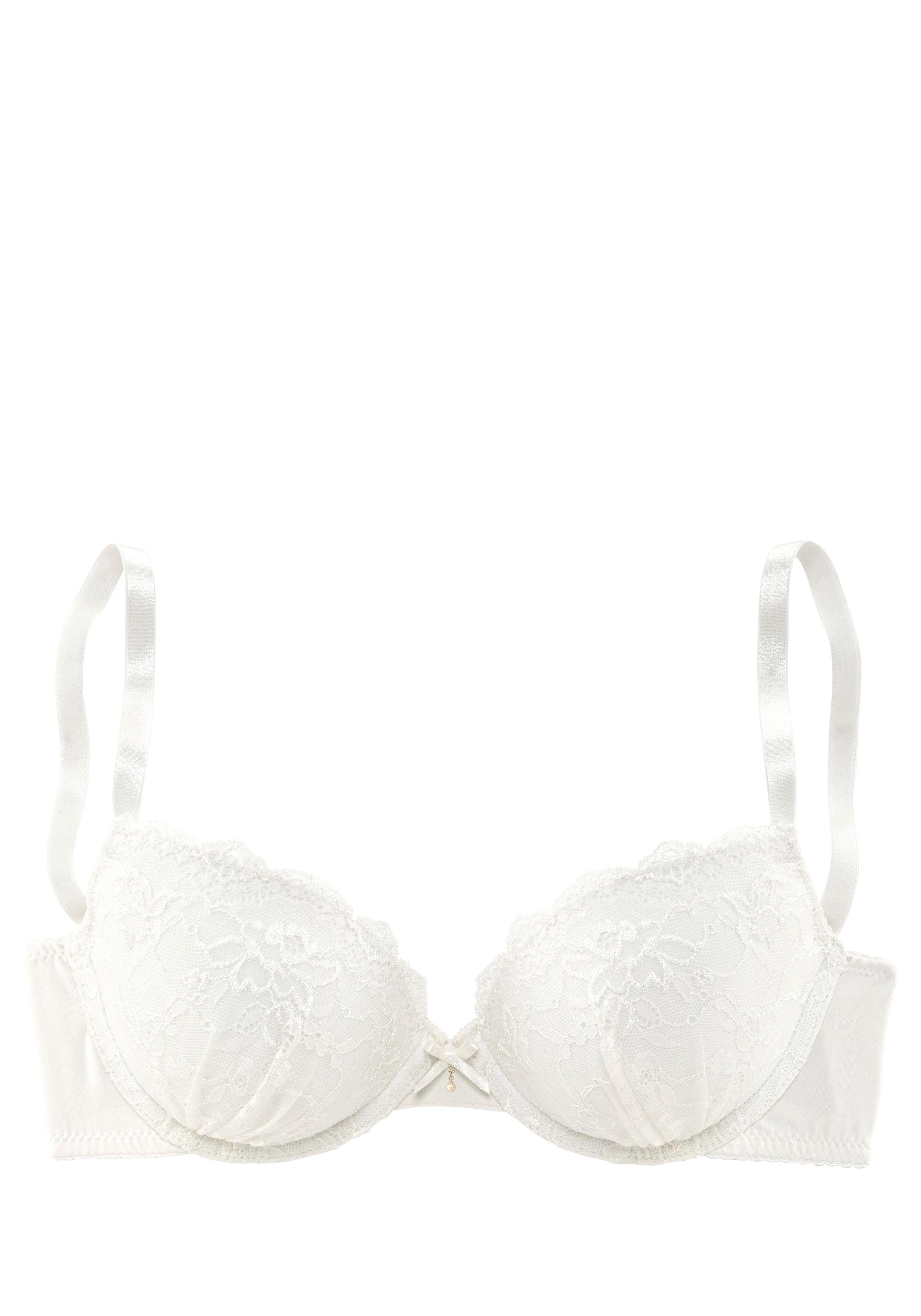 Lascana Push-up-bh Nina met beugel, met kanten cups en uitneembare vullingen, ondergoed