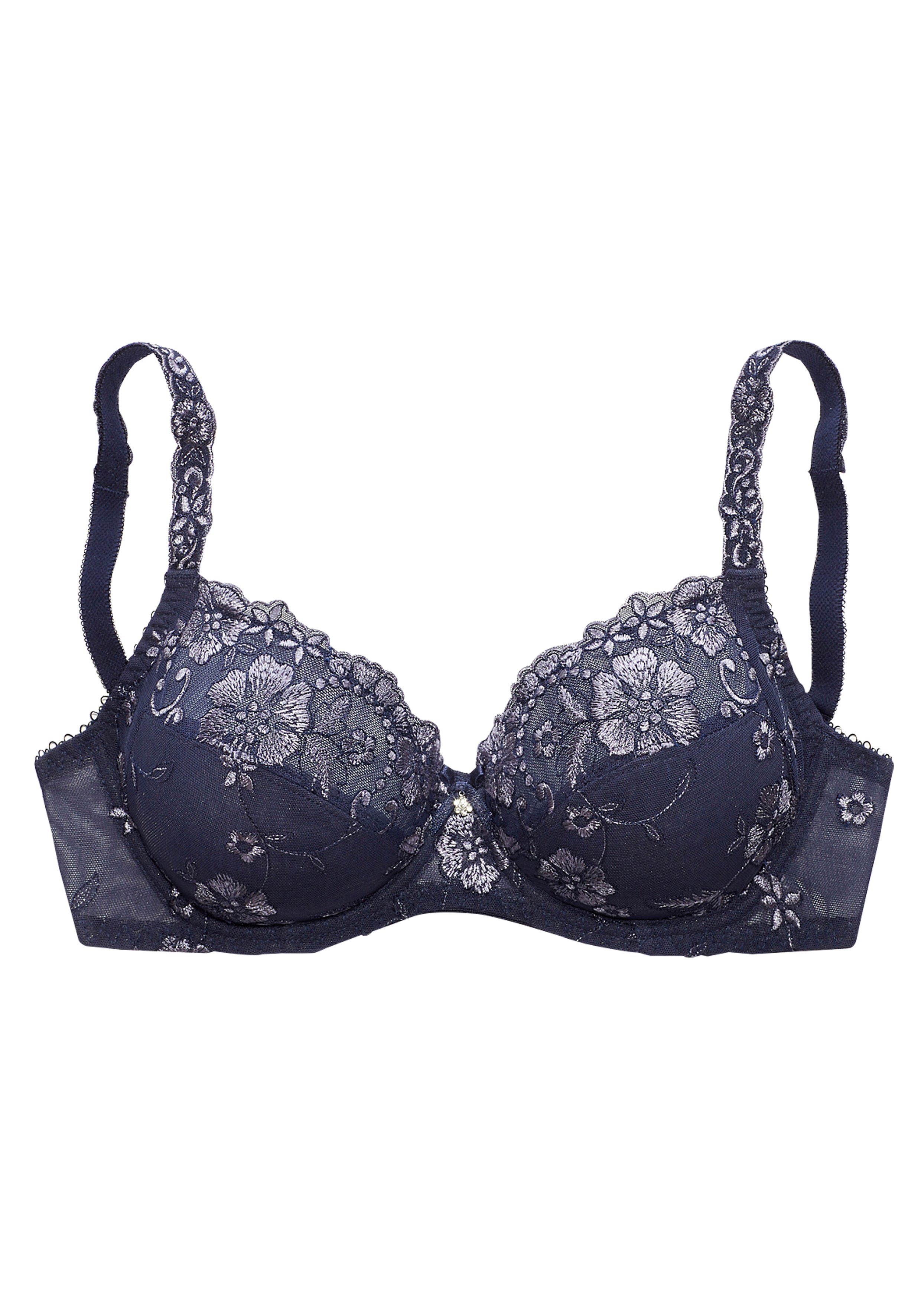 Lascana Beugel-bh WANDA met borduurkant in bloemetjes-look, dessous
