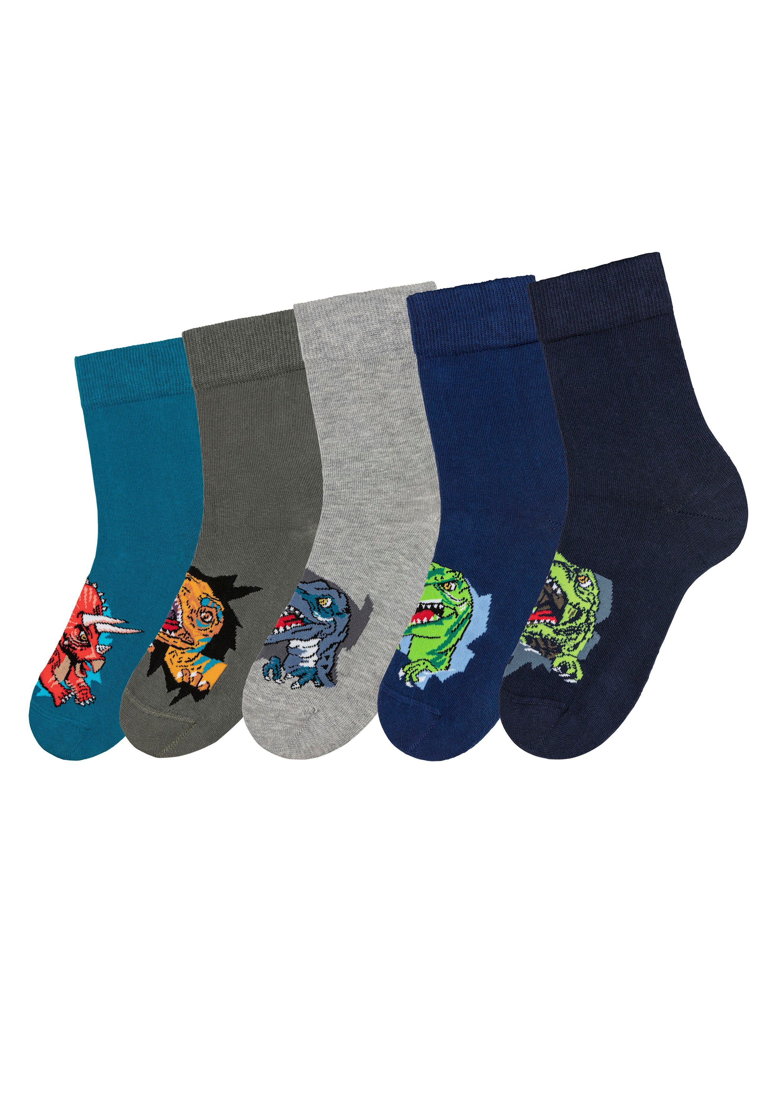 H.I.S Sokken met dinosaurusmotieven (set, 5 paar)