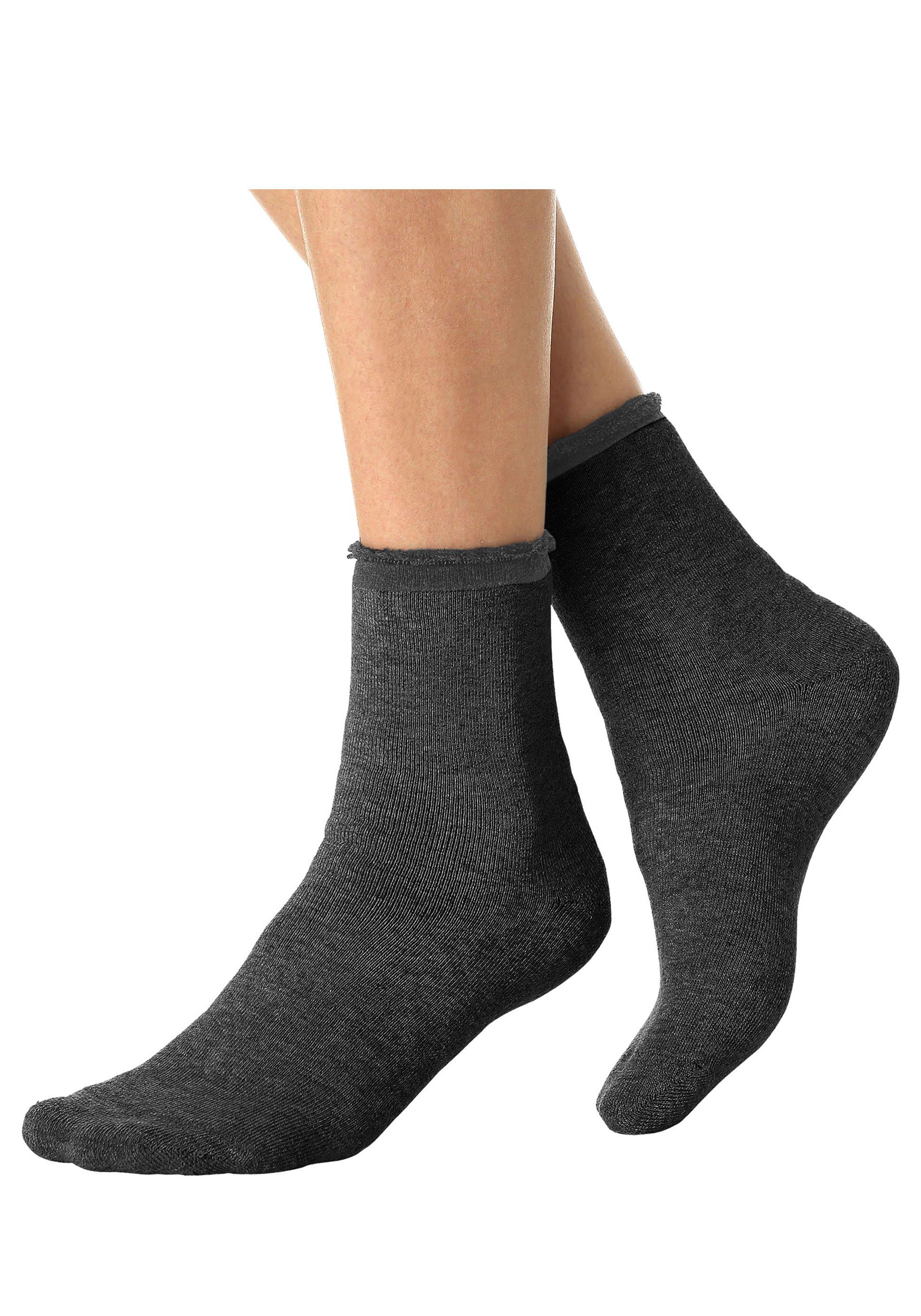 Lavana Wellness-sokken met frottébinnenkant (set, 4 paar)
