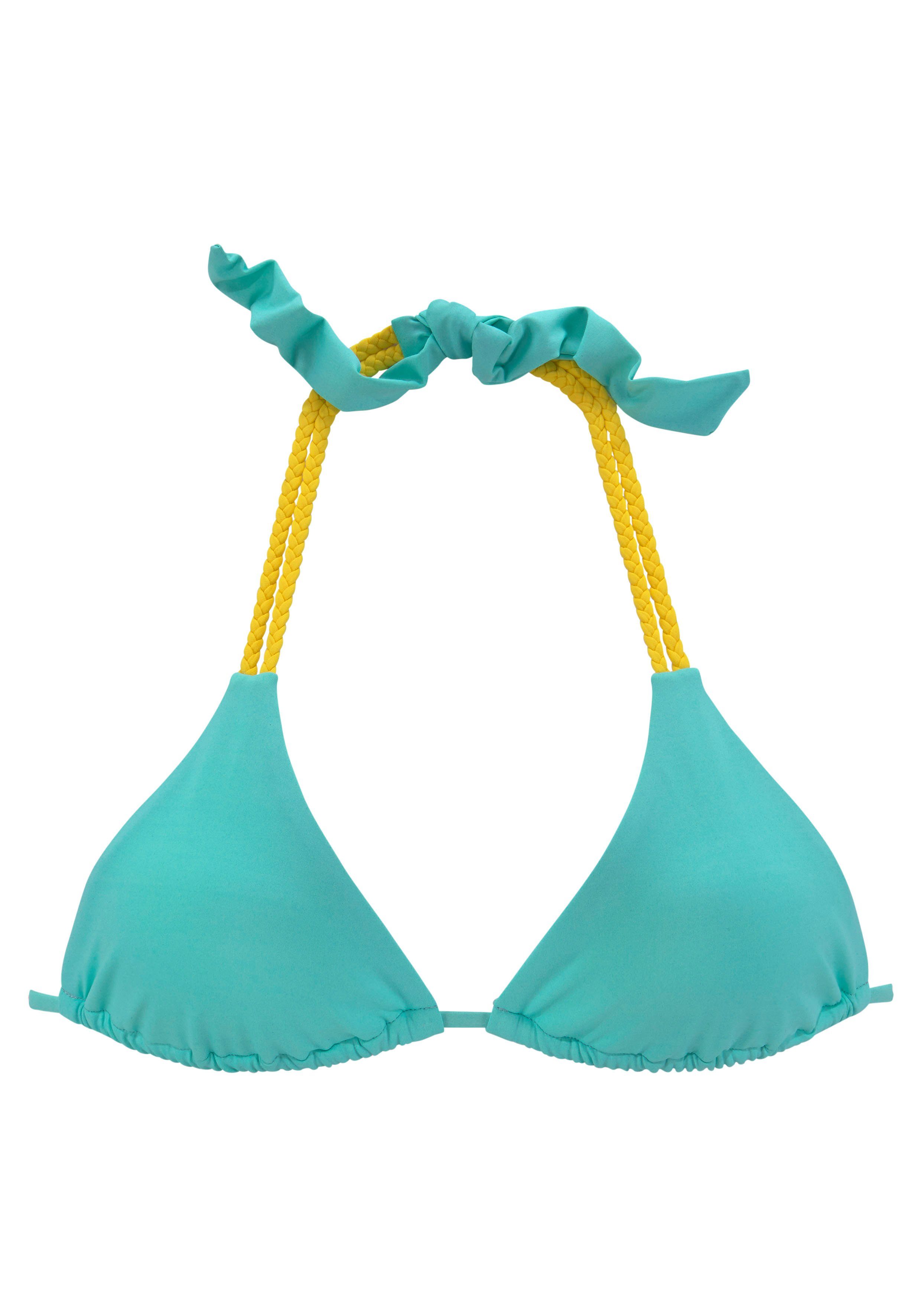 venice beach triangel-bikinitop anna met gevlochten details blauw