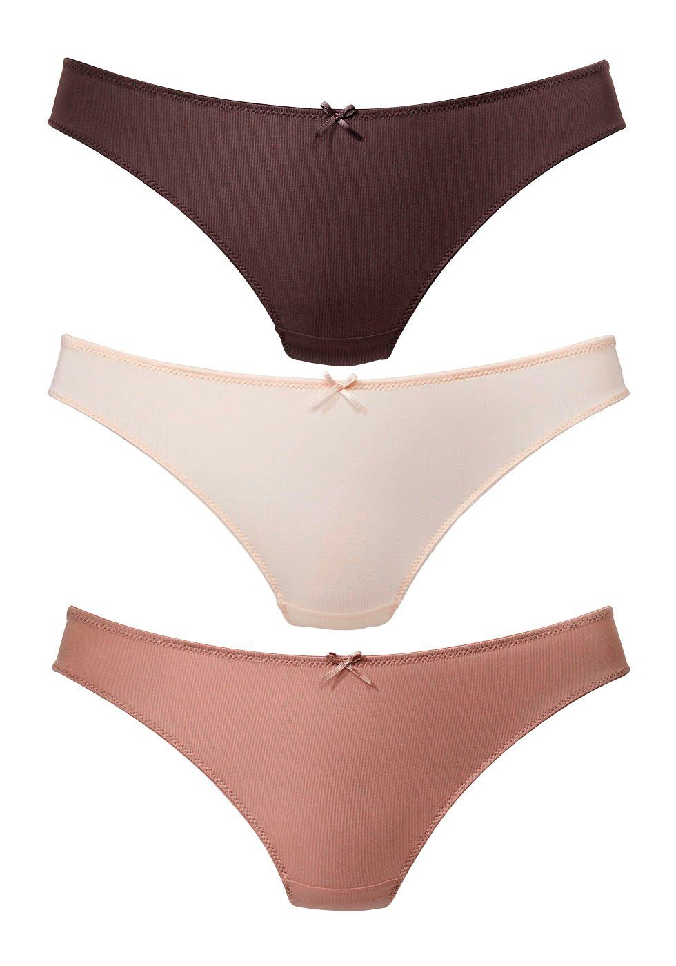 Petite fleur String achter geheel van fijne jacquard-kant (3 stuks)